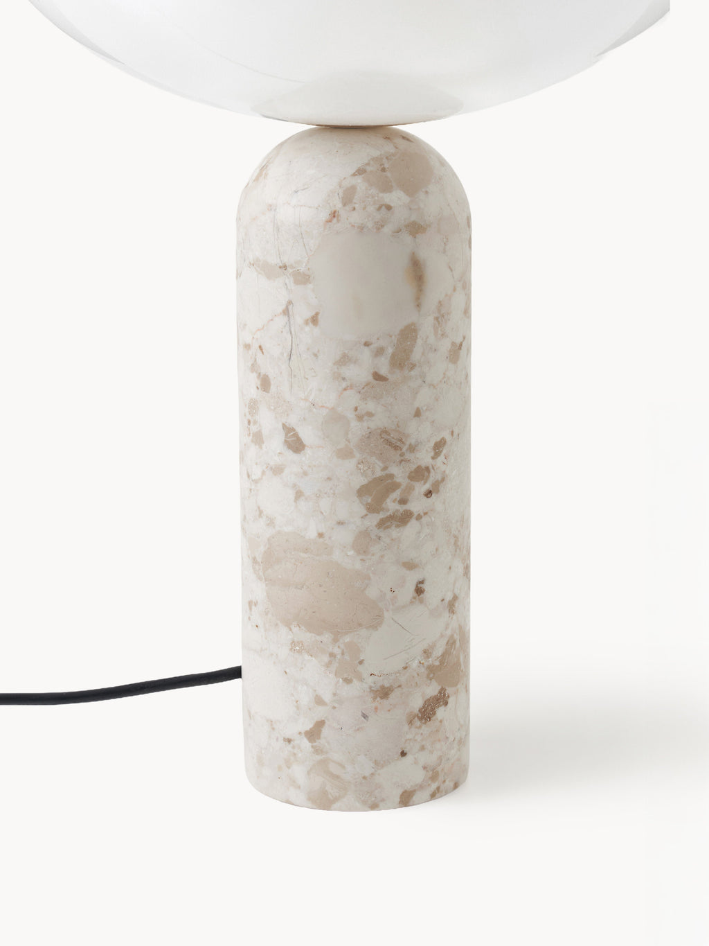 Lampe à poser en marbre Gudvar - Blanc, marbre beige clair