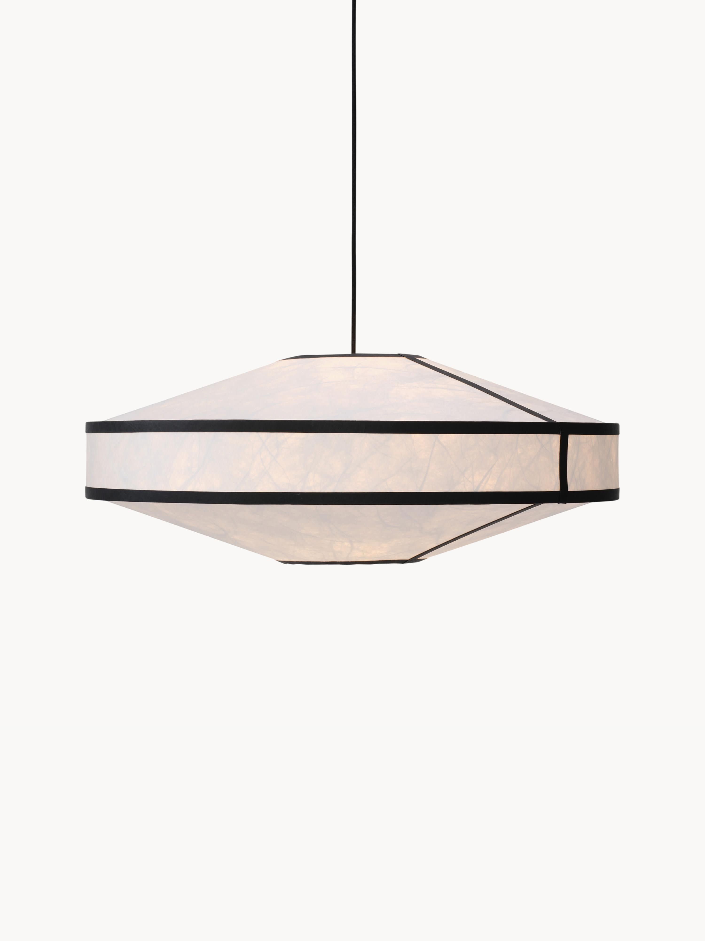 Grande suspension Torje - Blanc, noir