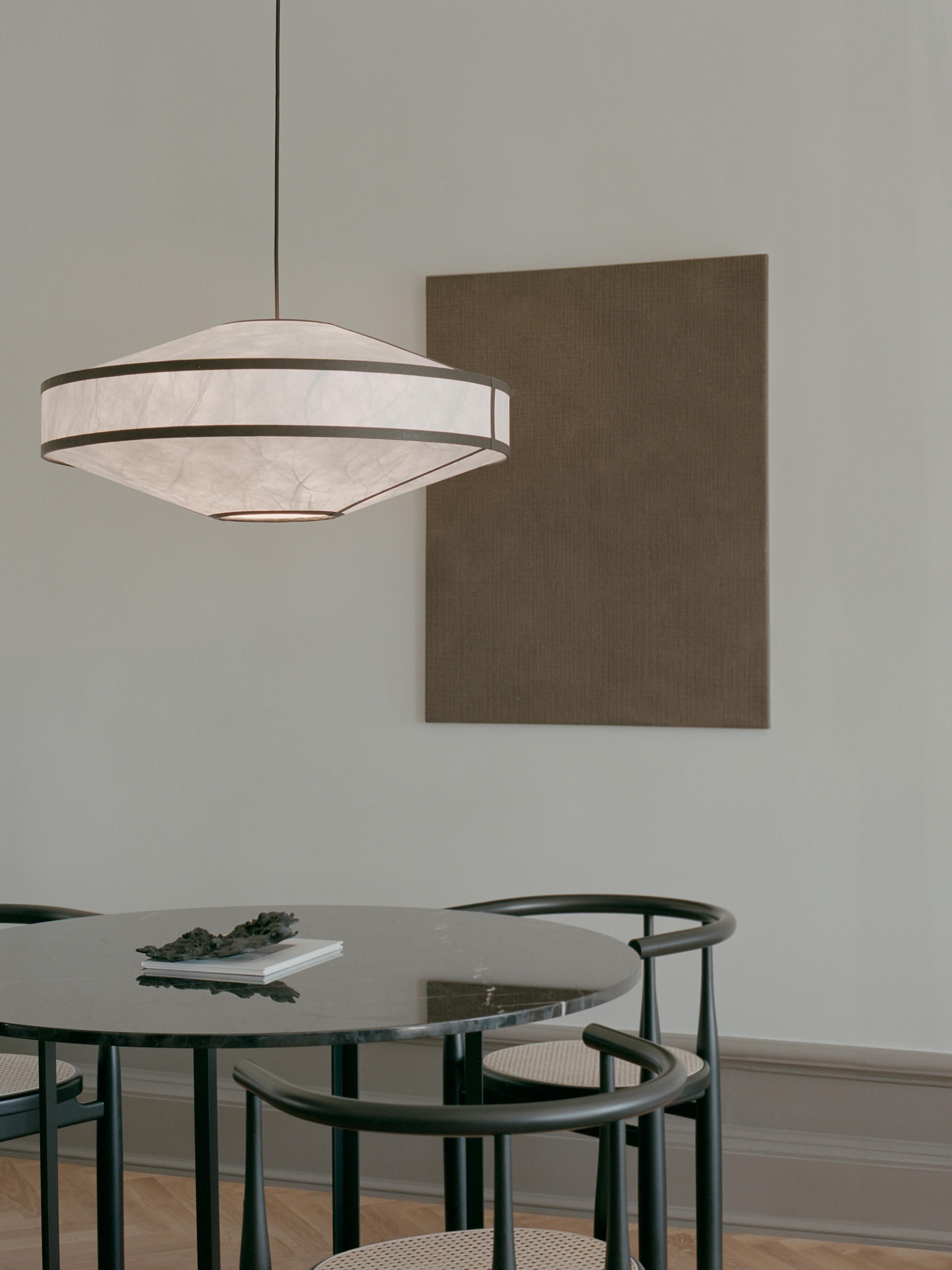 Grande suspension Torje - Blanc, noir