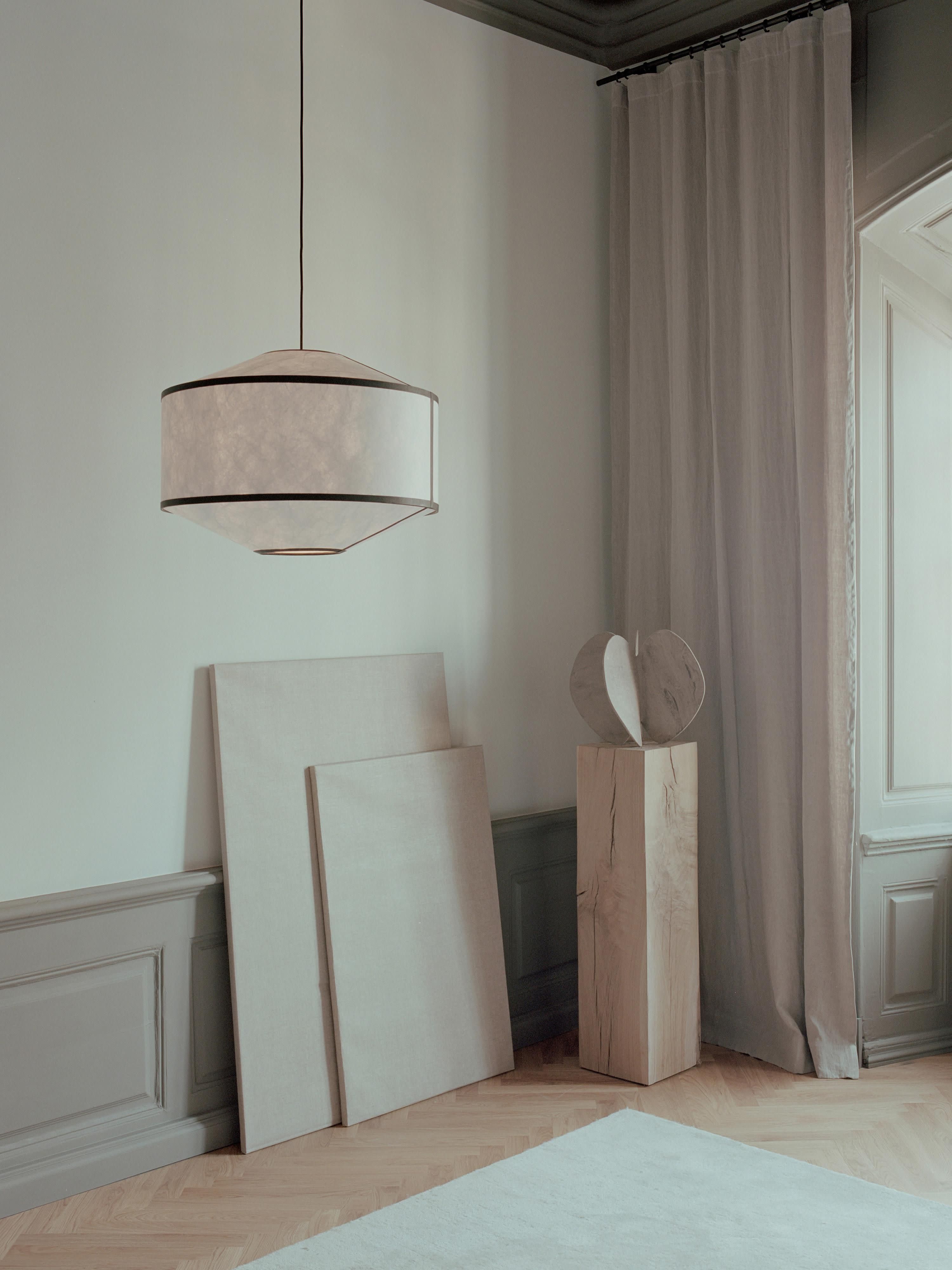 Grande suspension Torje - Blanc, noir