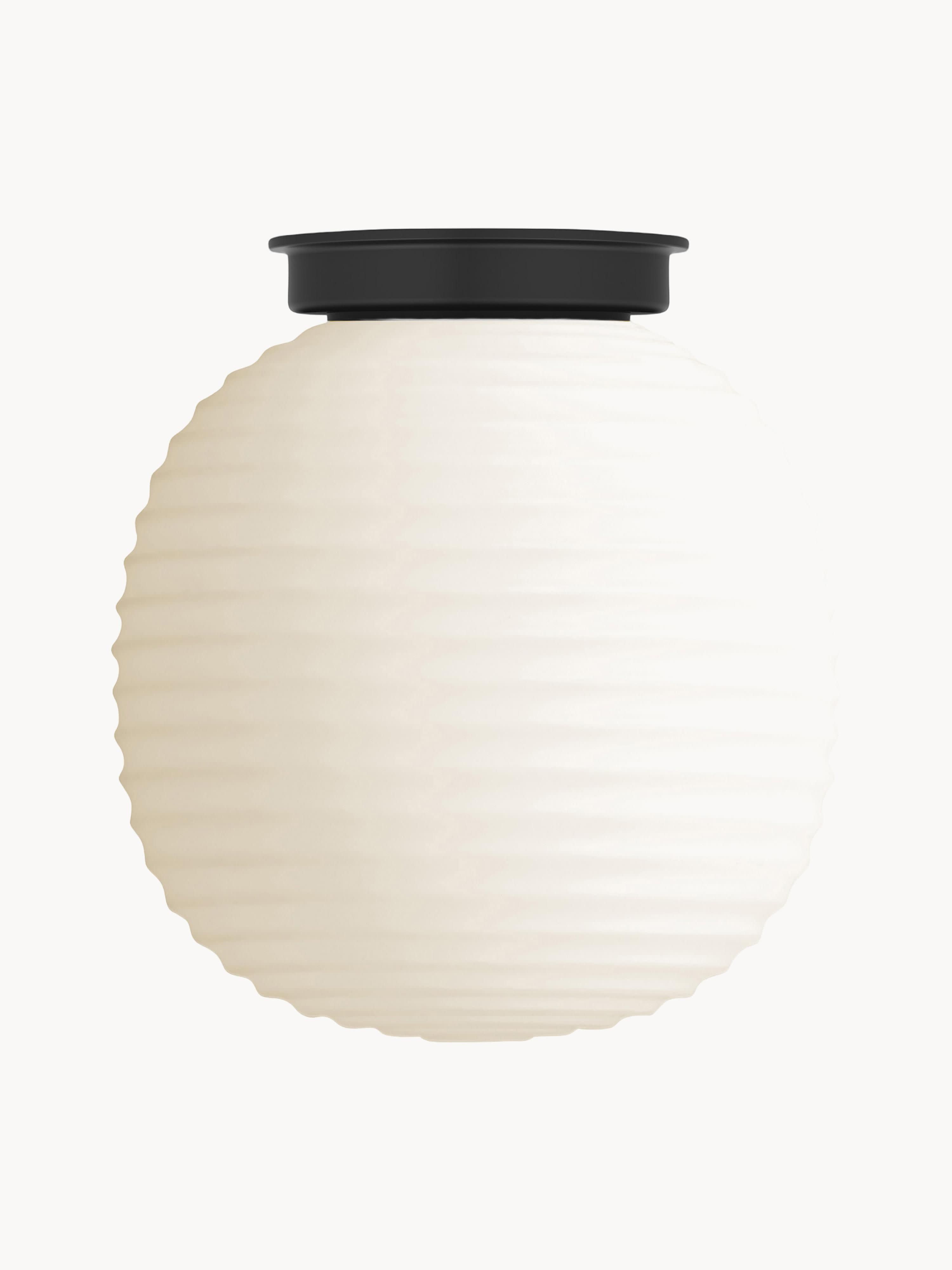 Plafonnier soufflé bouche Pors - Blanc, noir