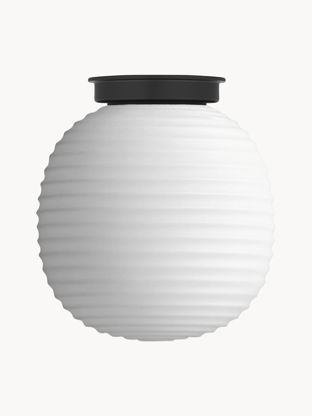 Plafonnier soufflé bouche Pors - Blanc, noir