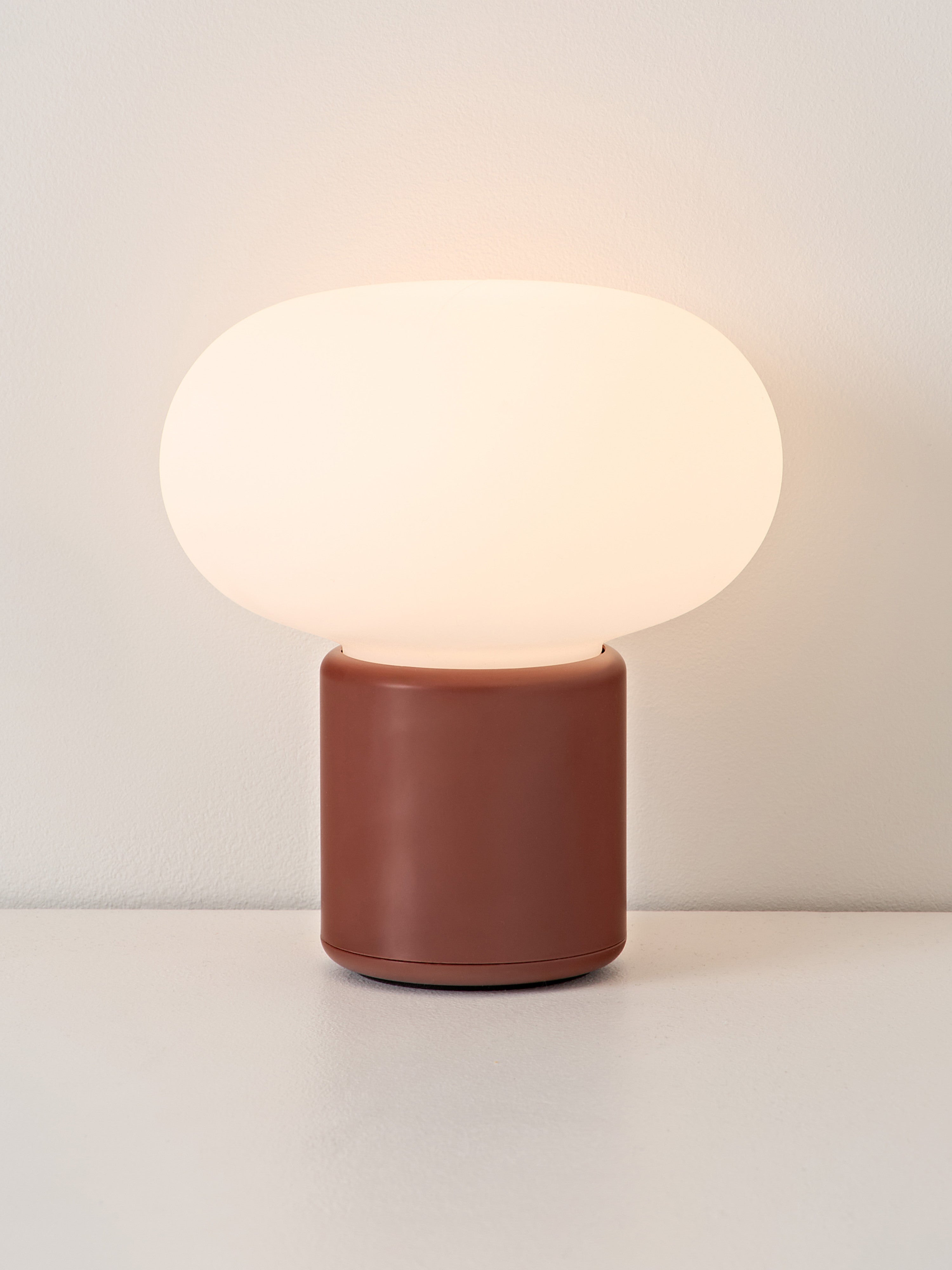 Petite lampe à poser mobile Noble, intensité ajustable - Blanc, rouge rouille