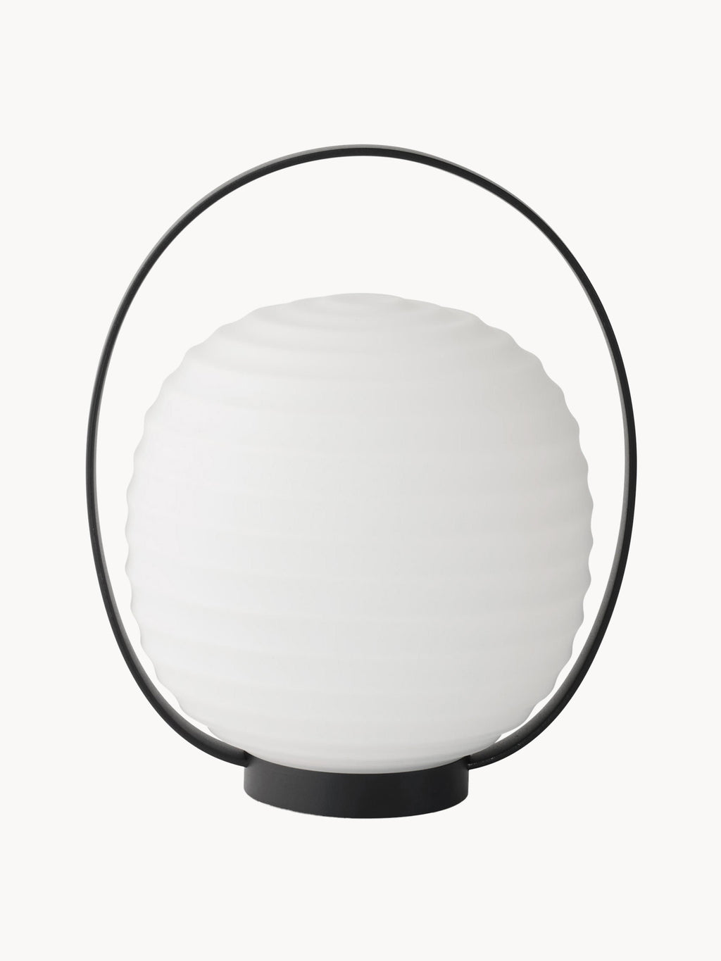 Lampe à poser mobile soufflée bouche Pors, intensité ajustable - Blanc, noir