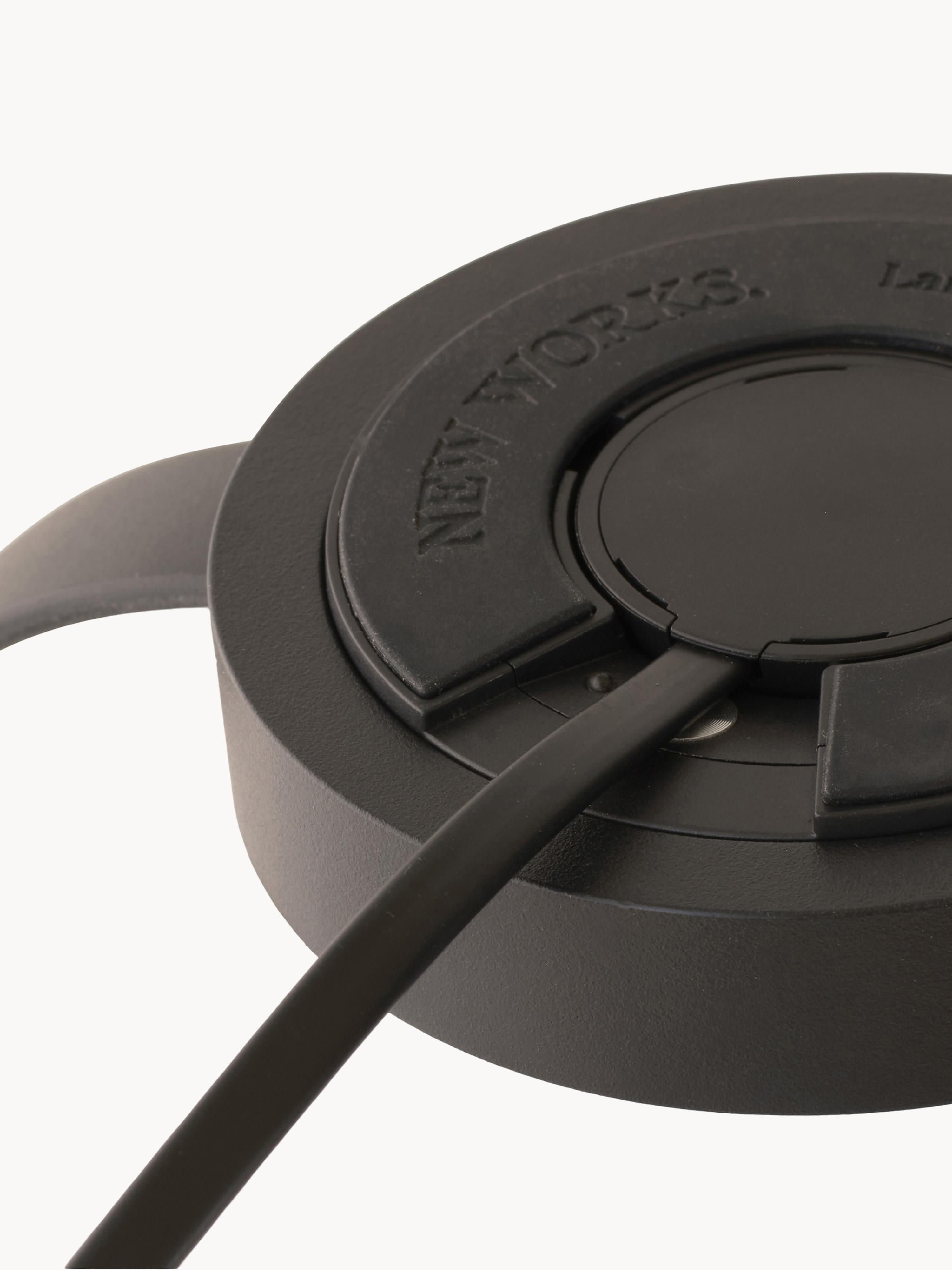Lampe à poser mobile soufflée bouche Pors, intensité ajustable - Blanc, noir