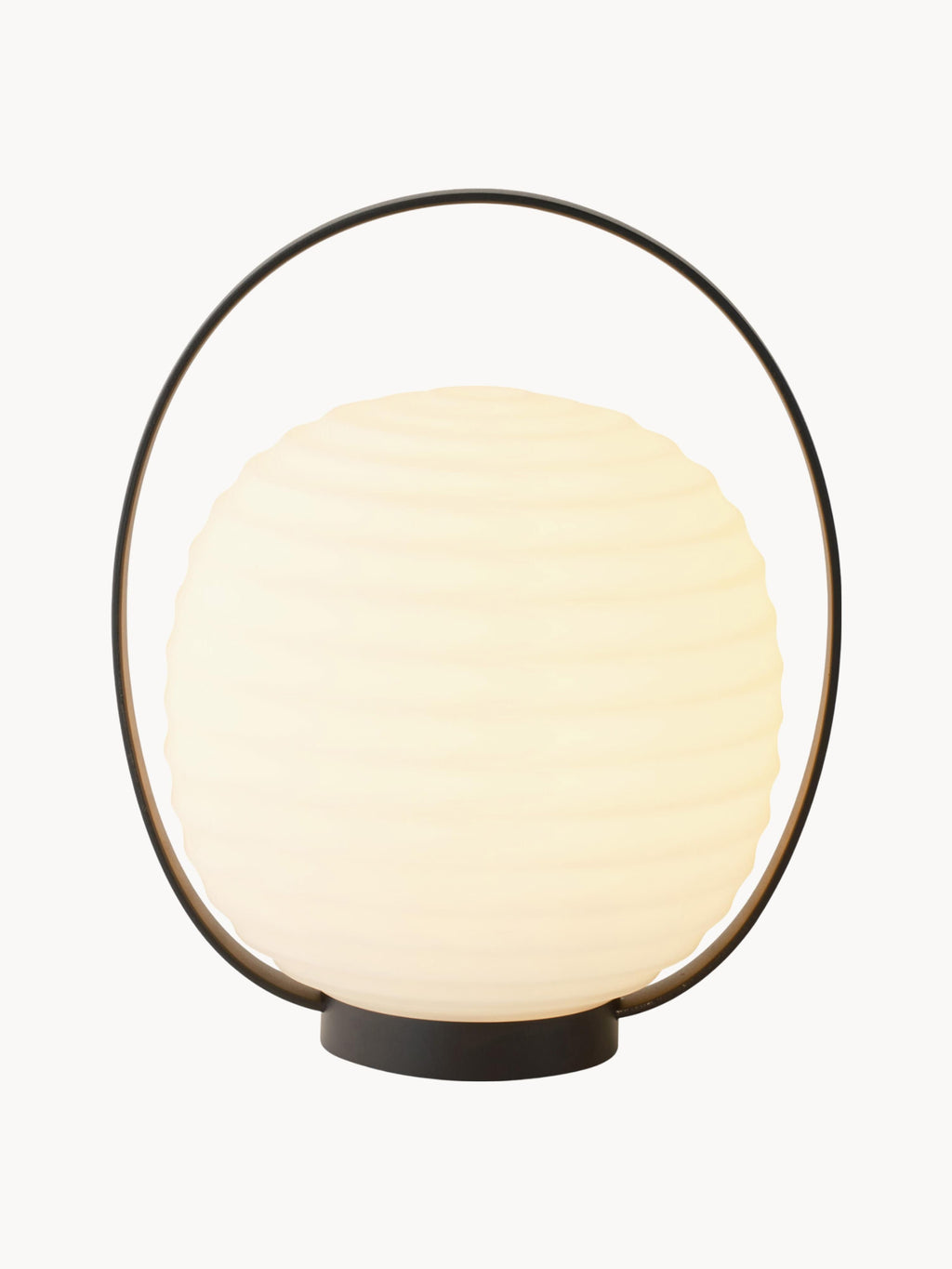 Lampe à poser mobile soufflée bouche Pors, intensité ajustable - Blanc, noir