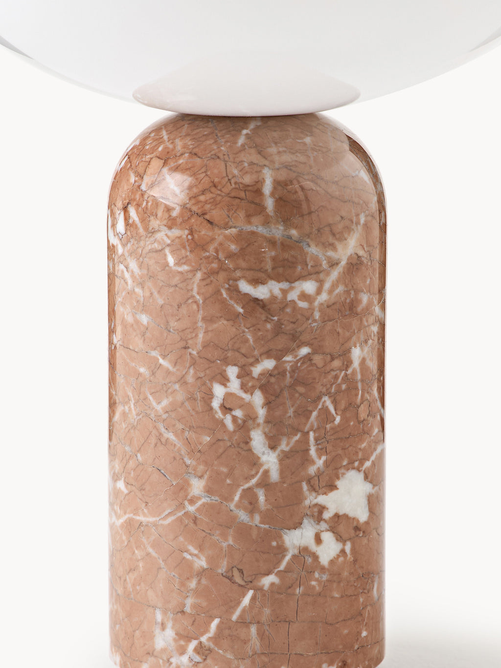 Petite lampe à poser nomade en marbre Gudvar, intensité ajustable - Blanc, marbre terracotta