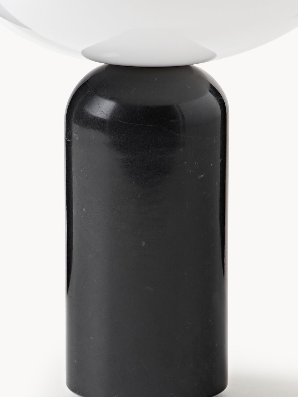 Petite lampe à poser nomade en marbre Gudvar, intensité ajustable - Blanc, marbre noir