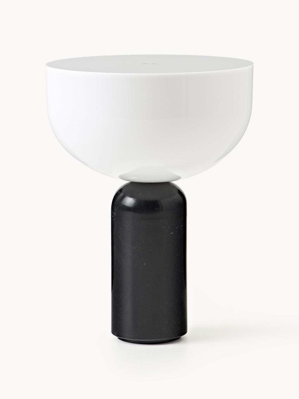 Petite lampe à poser nomade en marbre Gudvar, intensité ajustable - Blanc, marbre noir