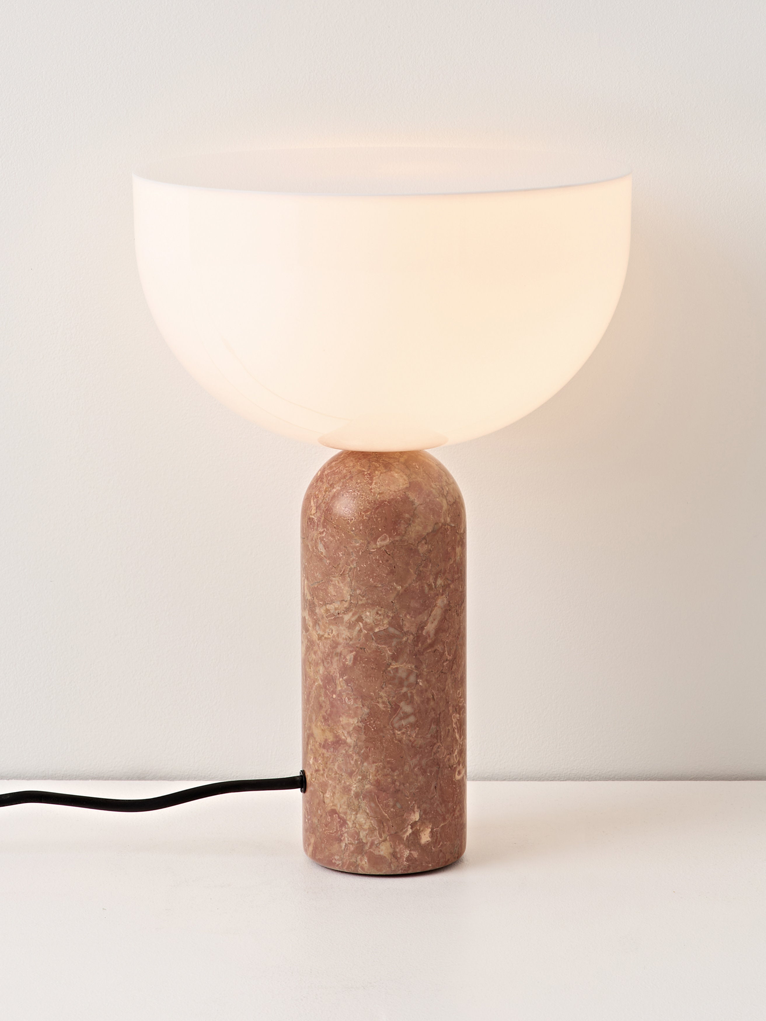 Lampe à poser en marbre Gudvar - Blanc, marbre terracotta