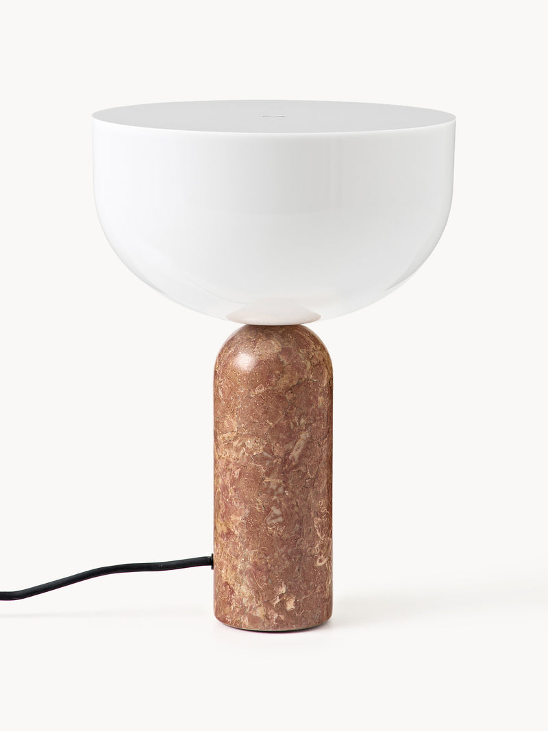 Lampe à poser en marbre Gudvar - Blanc, marbre terracotta