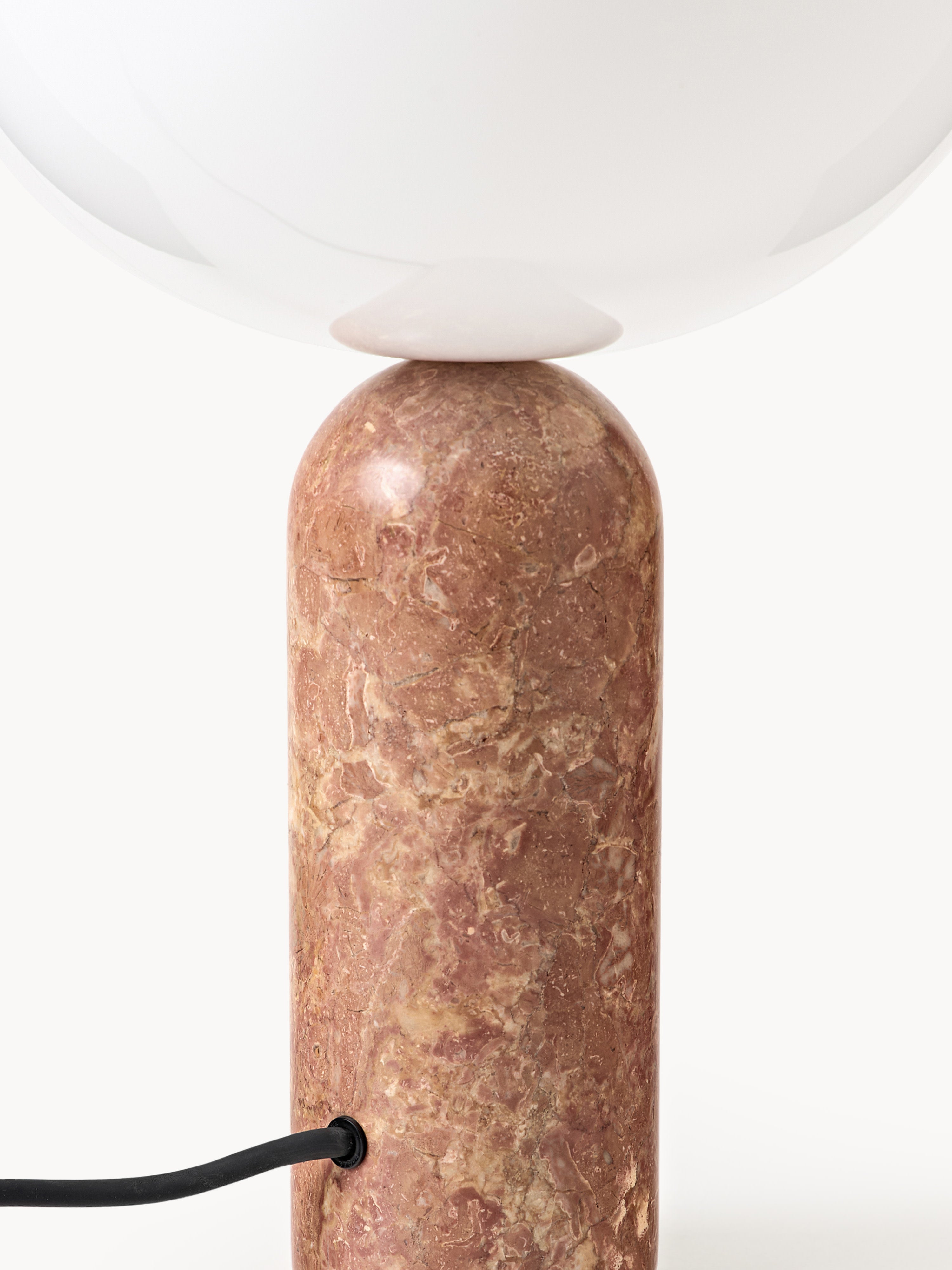 Lampe à poser en marbre Gudvar - Blanc, marbre terracotta