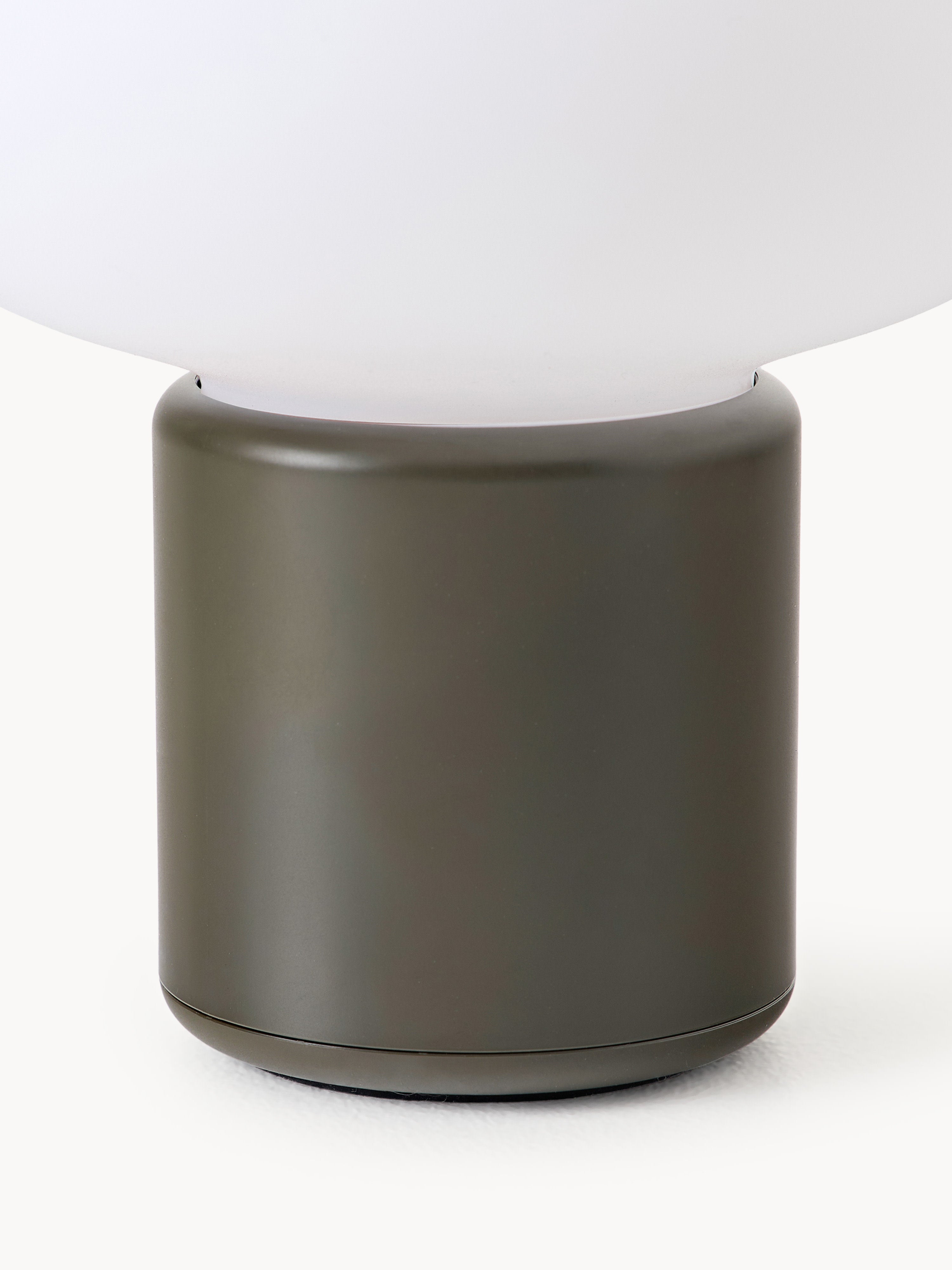 Petite lampe à poser mobile Noble, intensité ajustable - Blanc, vert olive