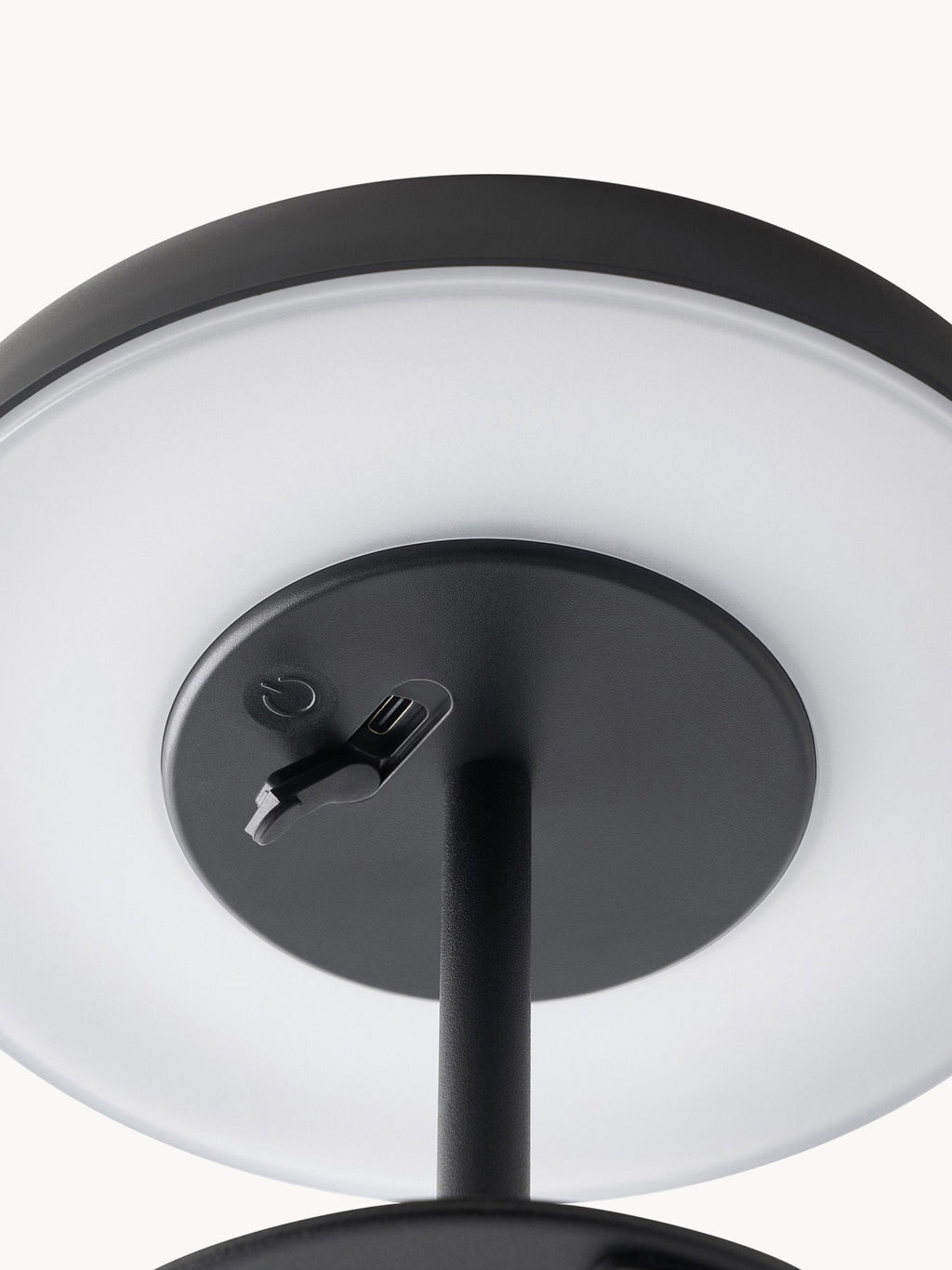 Lampe à poser LED solaire portable Siro, intensité ajustable - Noir