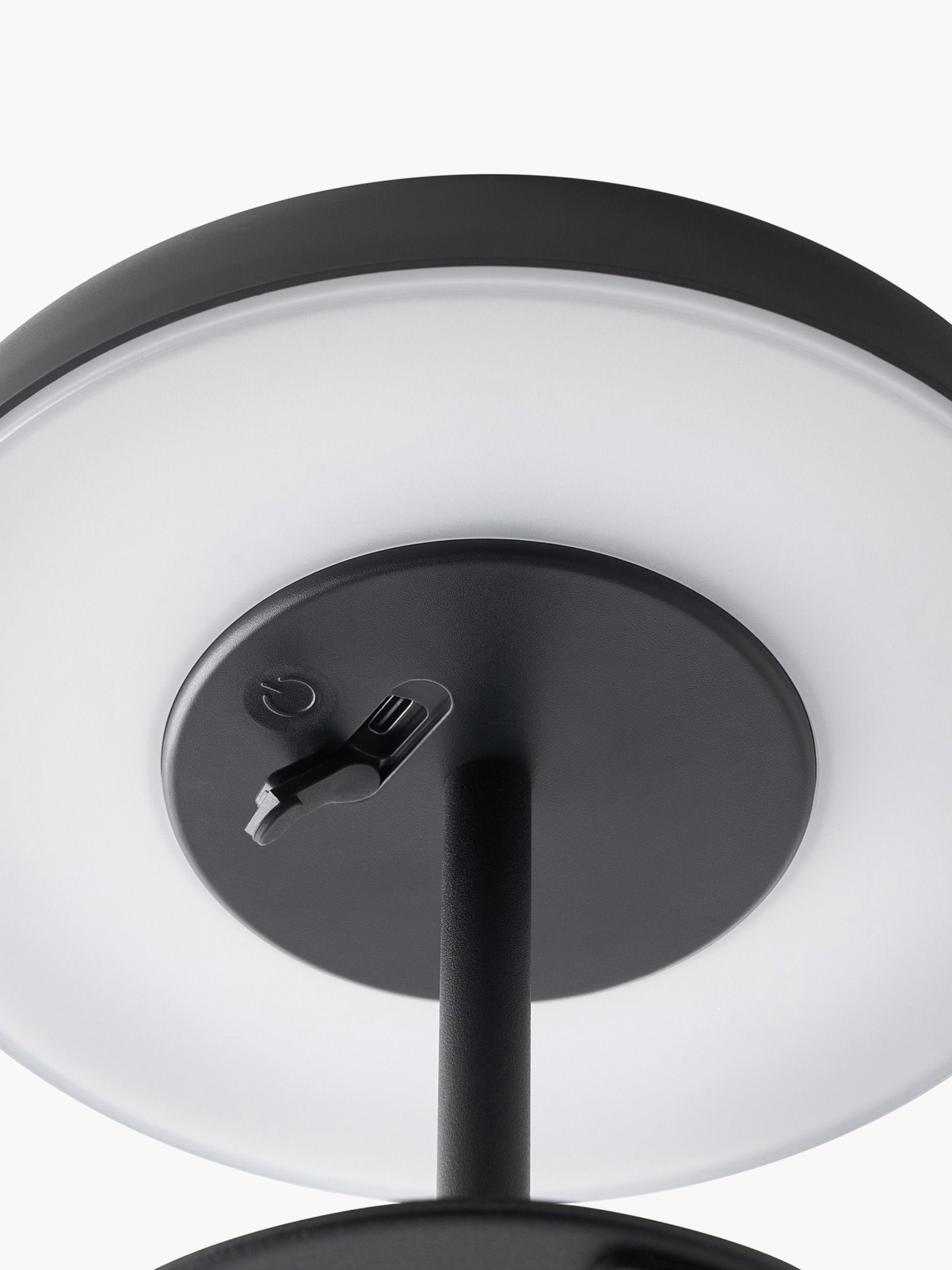 Lampe à poser LED solaire portable Siro, intensité ajustable - Noir