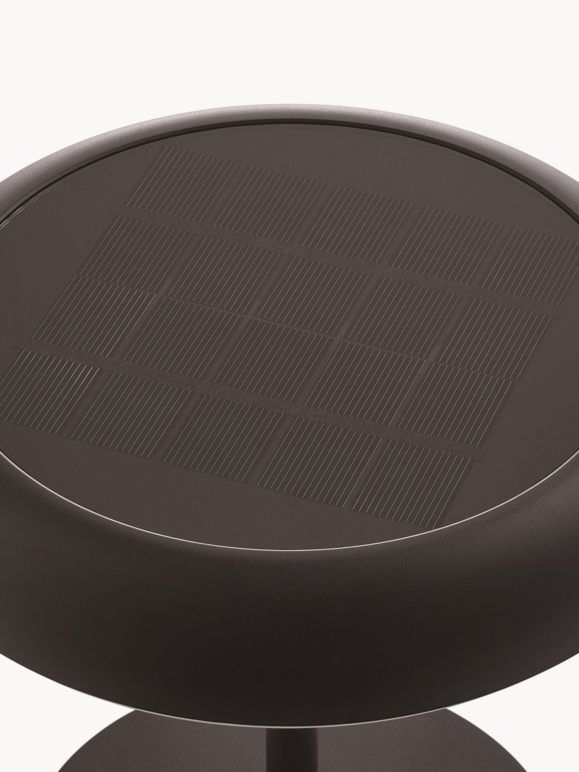 Lampe à poser LED solaire portable Siro, intensité ajustable - Noir