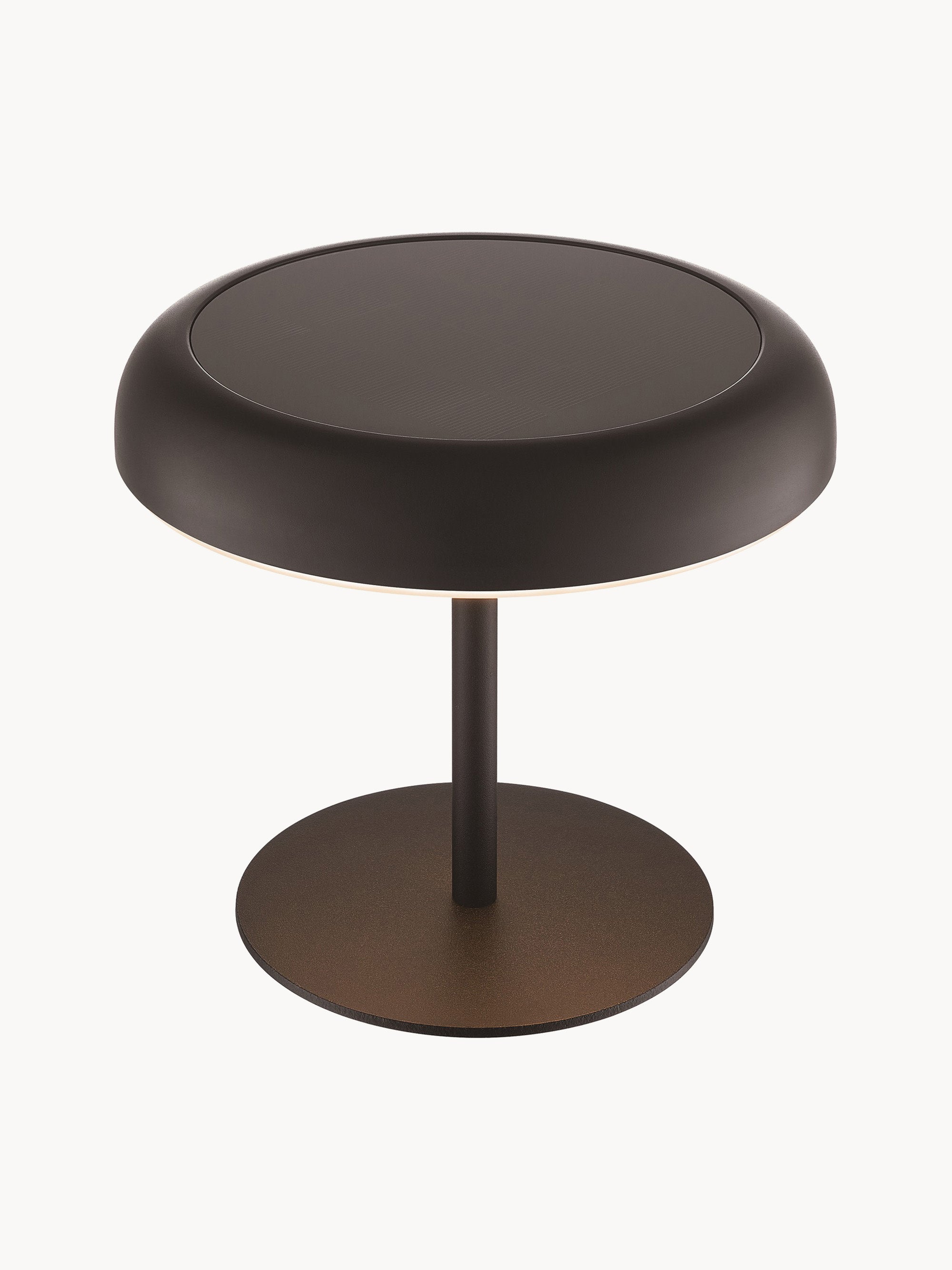 Lampe à poser LED solaire portable Siro, intensité ajustable - Noir
