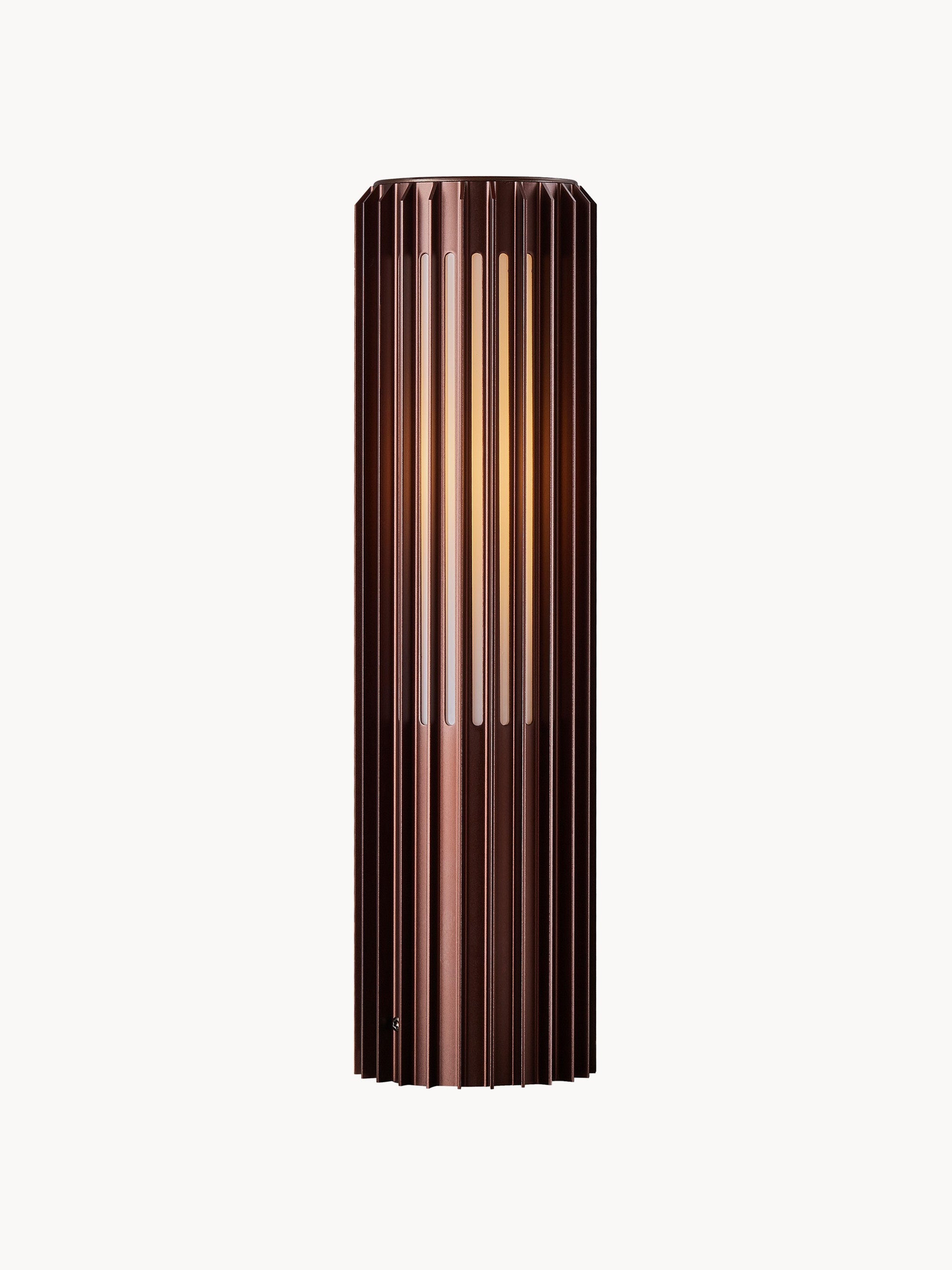 Petit lampadaire d'extérieur Fritz - Brun