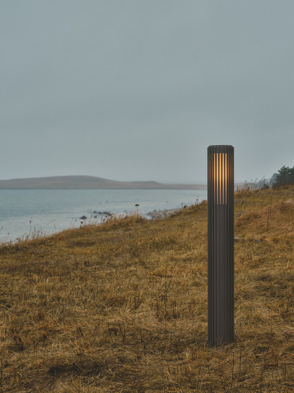 Borne LED d'extérieur Fritz, intensité ajustable - Gris