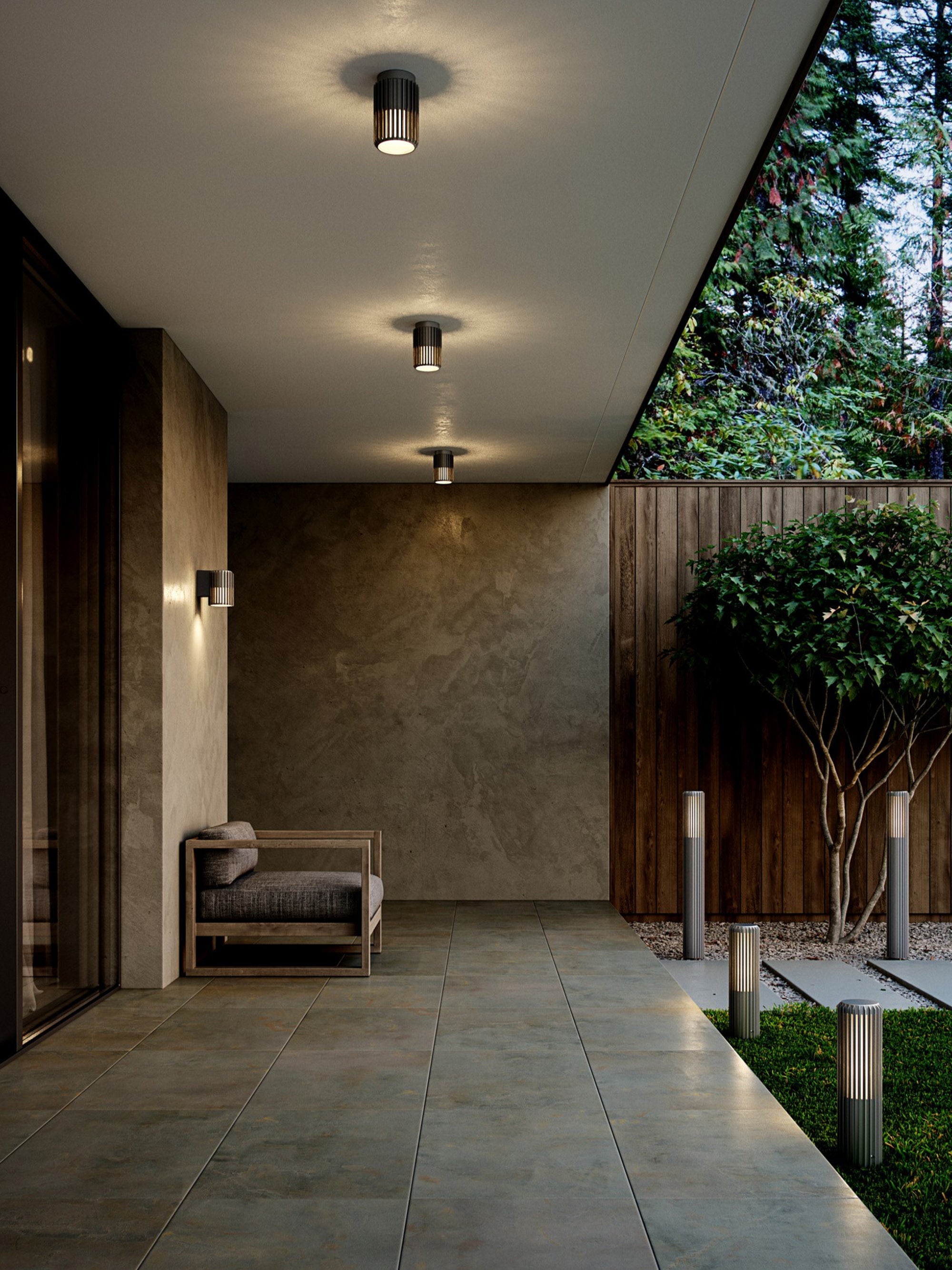 Borne LED d'extérieur Fritz, intensité ajustable - Gris