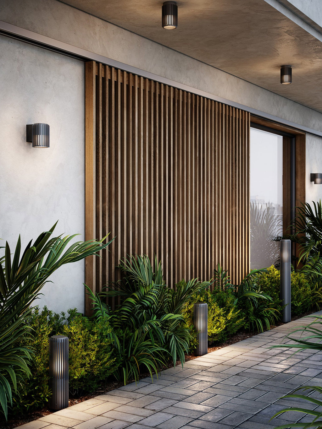 Borne LED d'extérieur Fritz, intensité ajustable - Gris