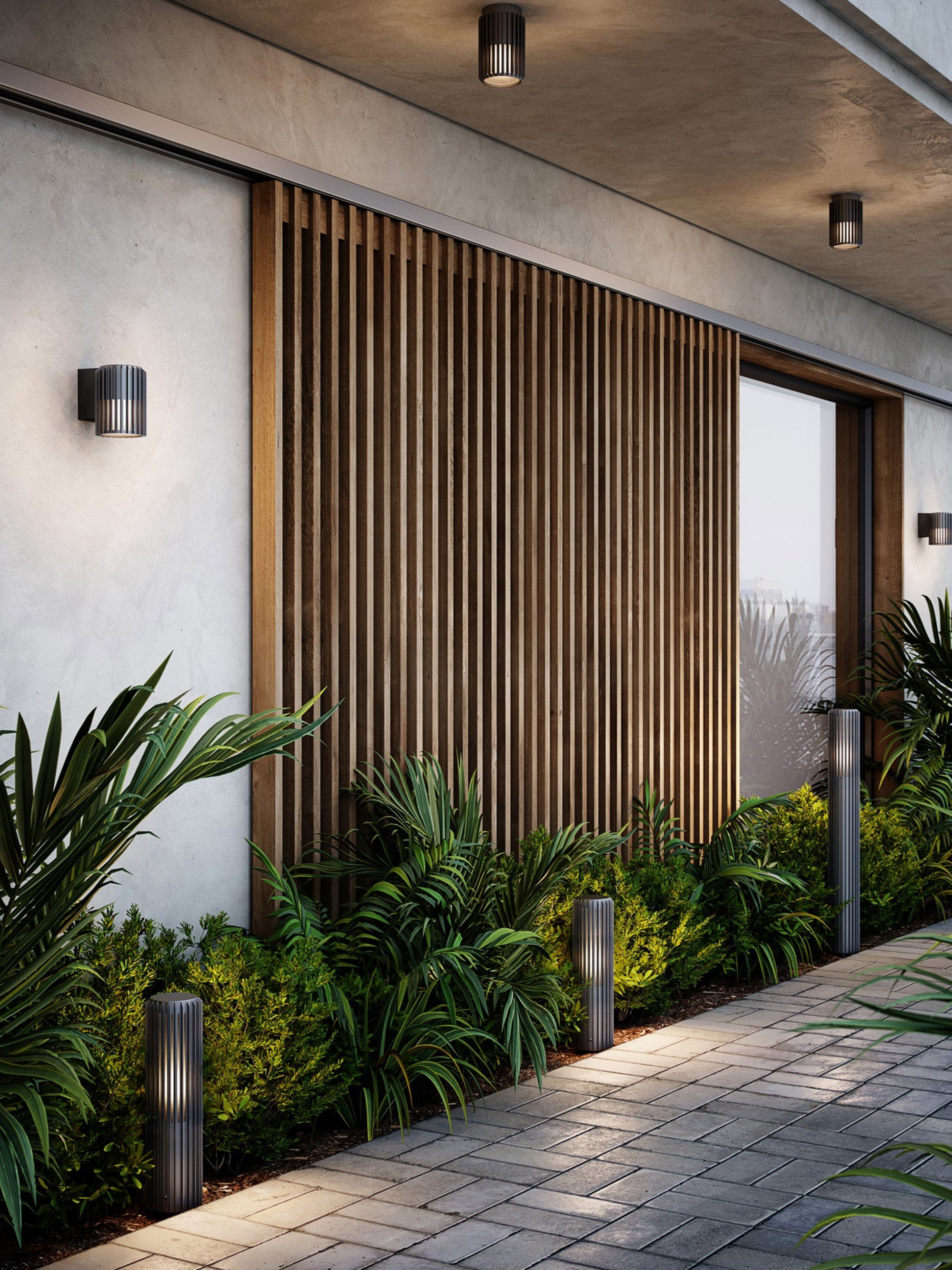Borne LED d'extérieur Fritz, intensité ajustable - Gris