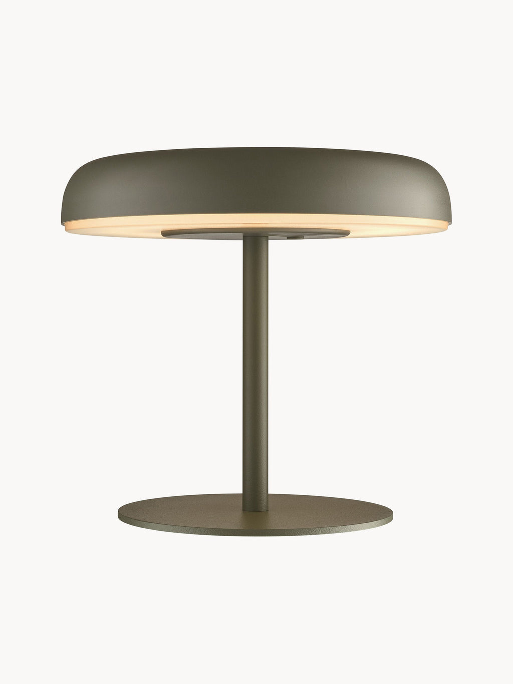 Lampe à poser LED solaire portable Siro, intensité ajustable - Vert olive