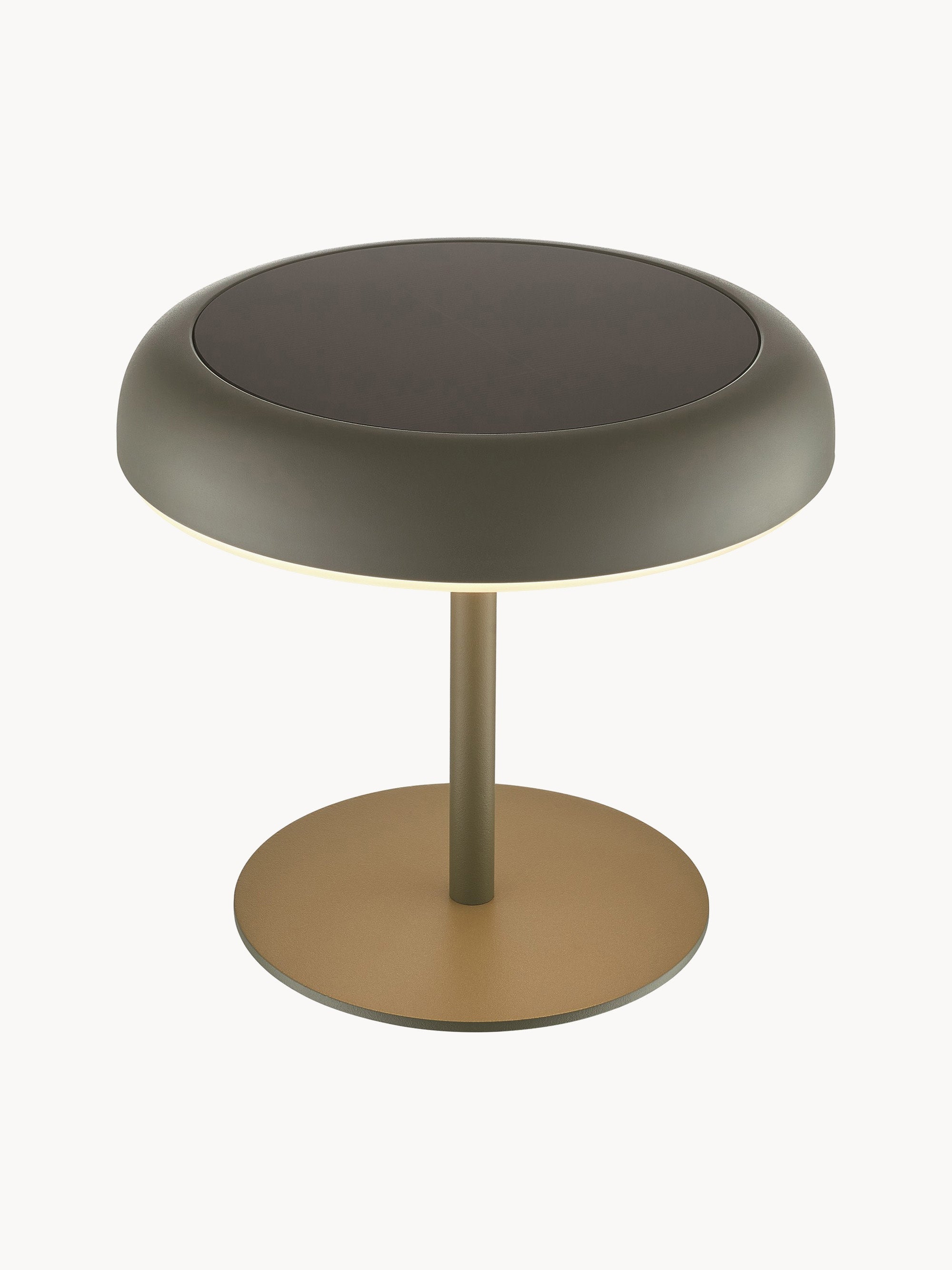 Lampe à poser LED solaire portable Siro, intensité ajustable - Vert olive