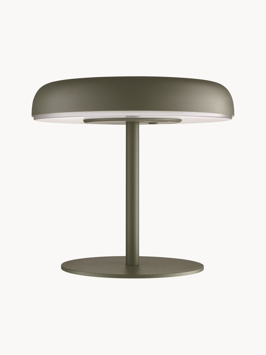 Lampe à poser LED solaire portable Siro, intensité ajustable - Vert olive