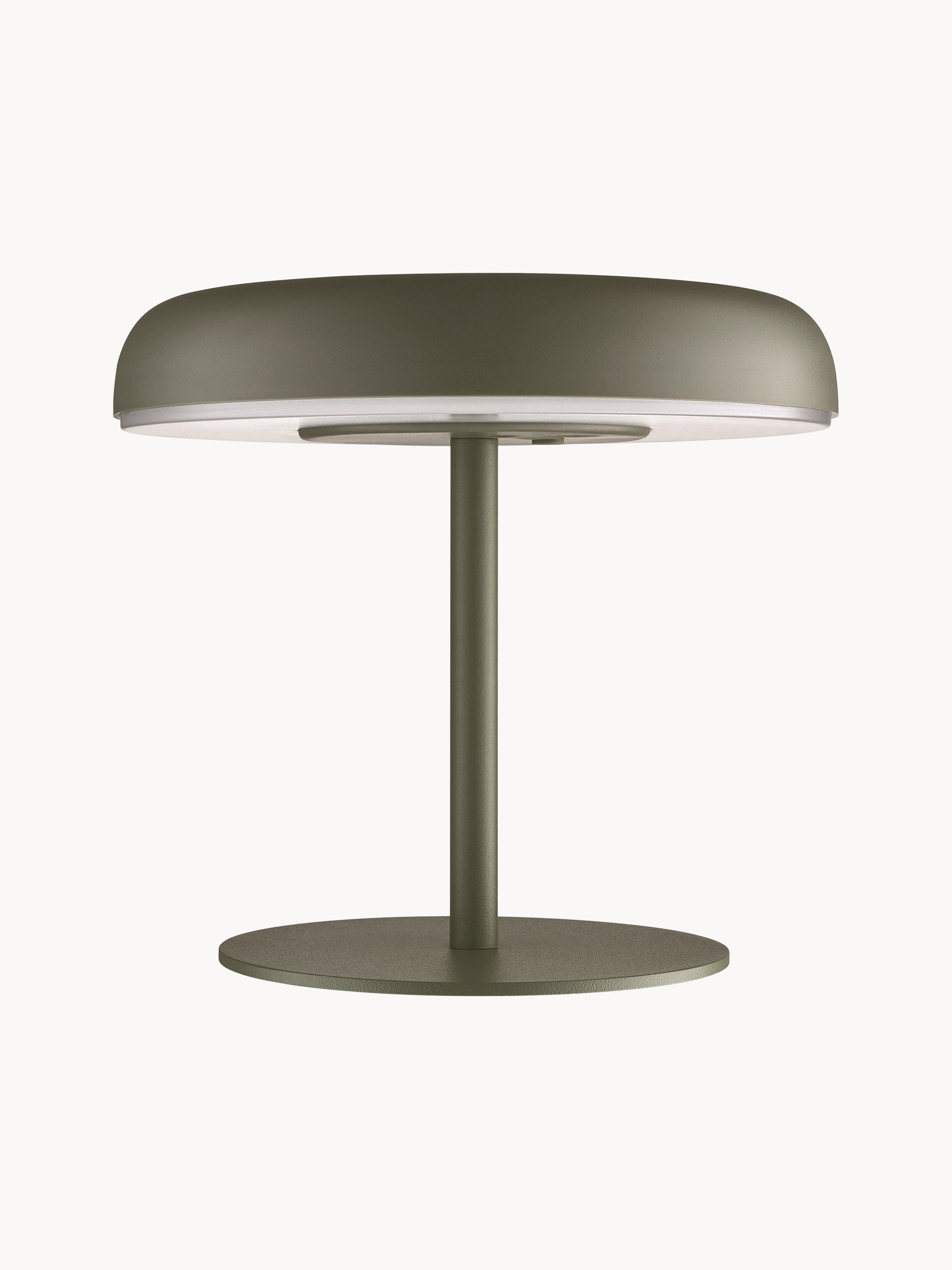 Lampe à poser LED solaire portable Siro, intensité ajustable - Vert olive