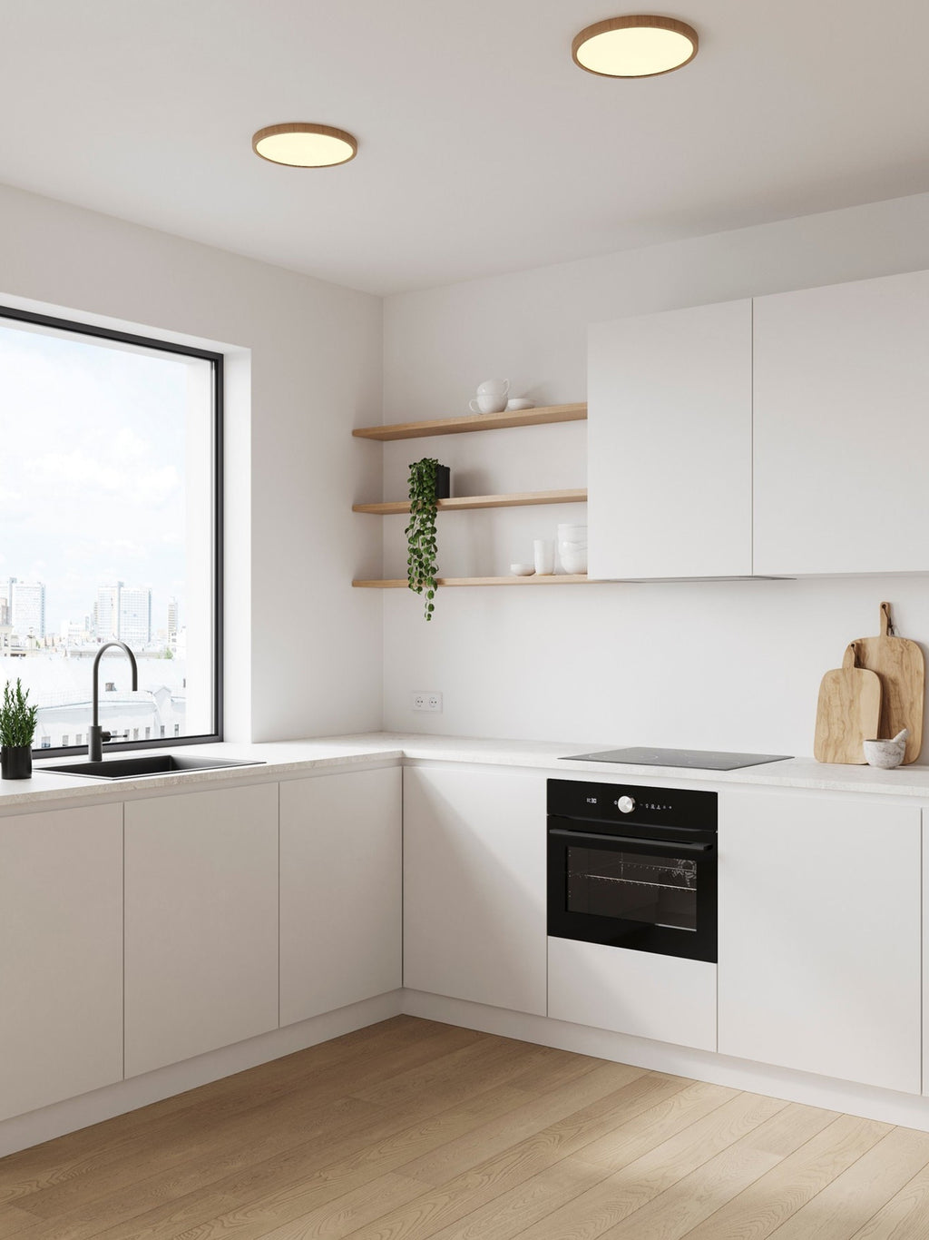 Plafonnier LED Espen, intensité ajustable - Brun