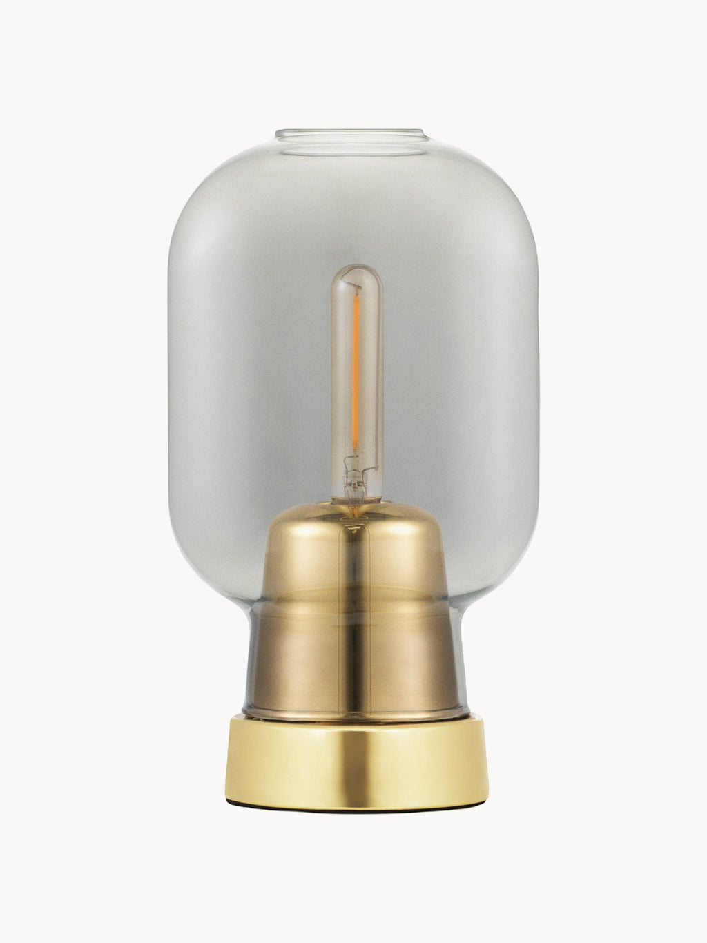 Lampe à poser LED Halvdan - Gris, transparent, doré, noir