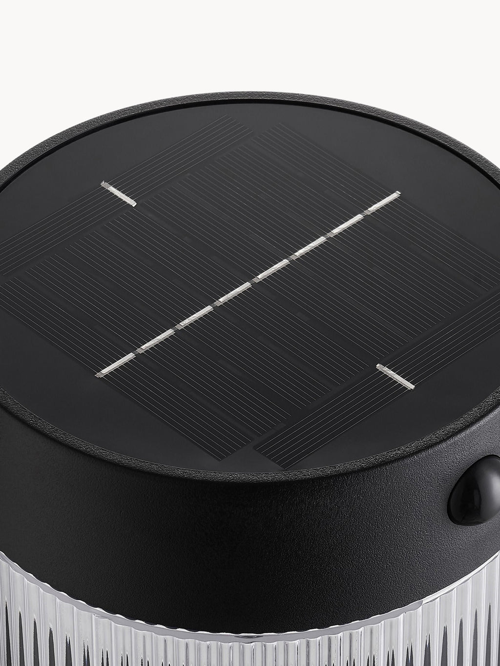 Borne lumineuse solaire LED avec capteur de mouvement Reino - Noir