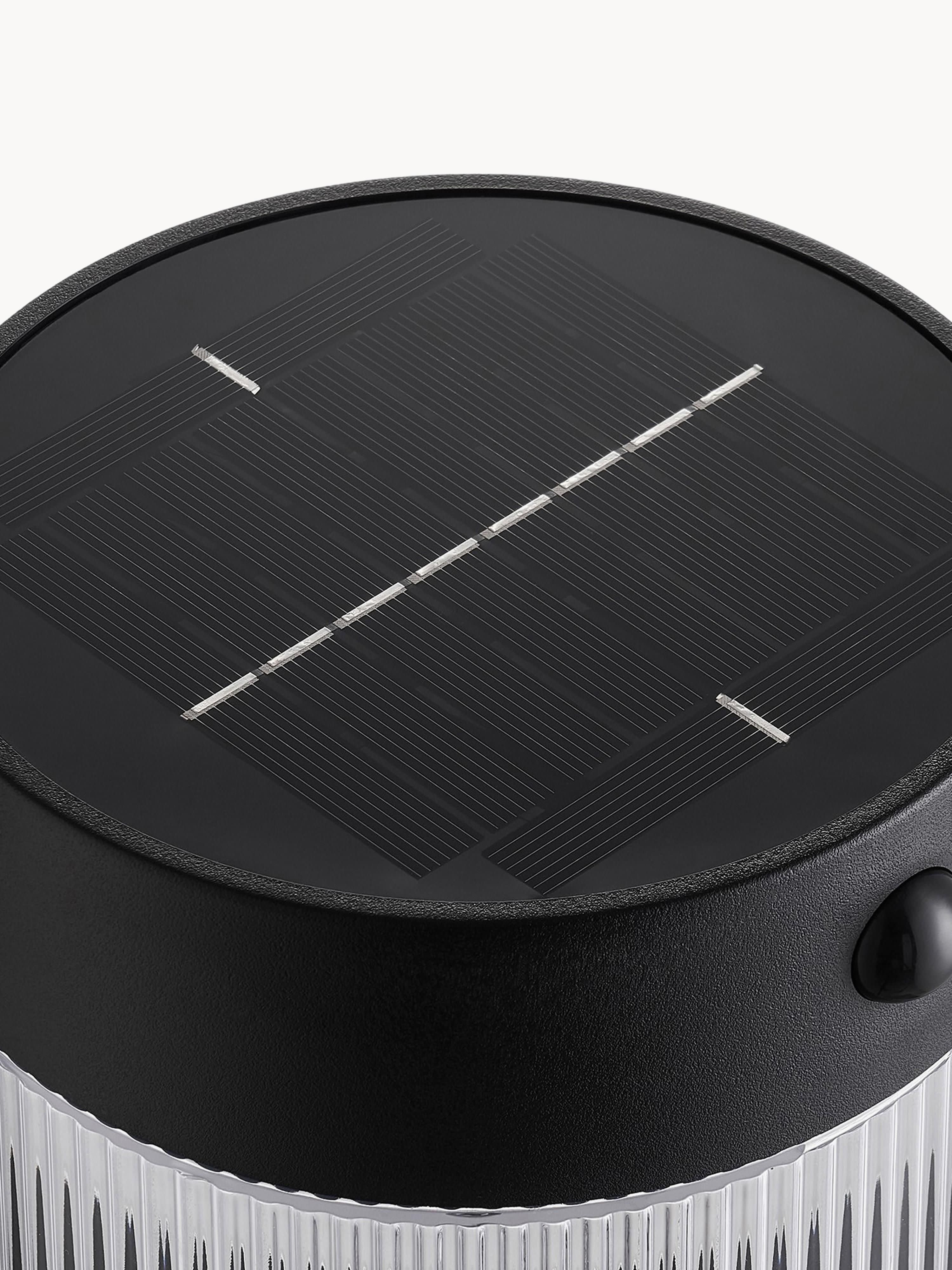 Borne lumineuse solaire LED avec capteur de mouvement Reino - Noir