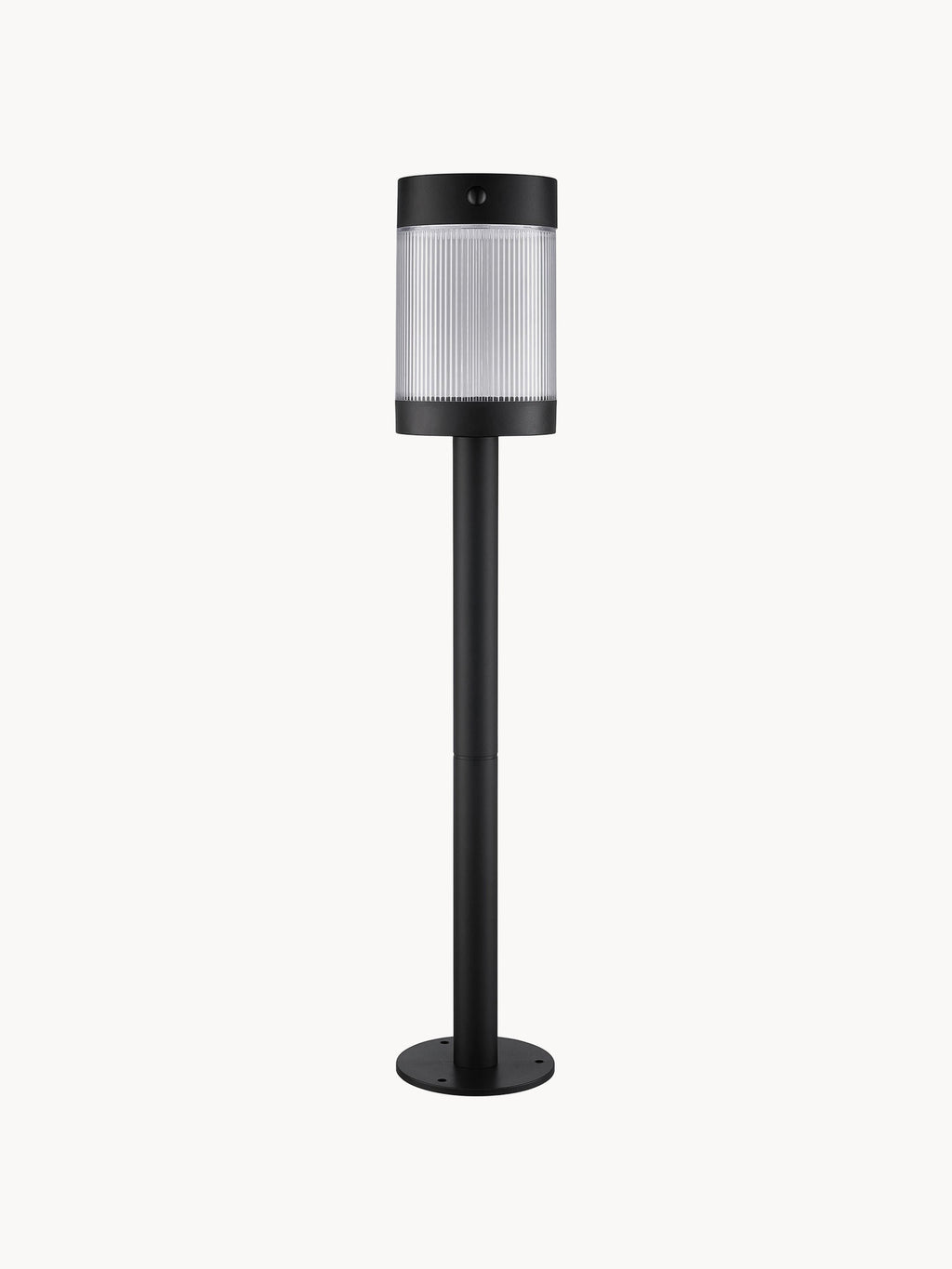 Borne lumineuse solaire LED avec capteur de mouvement Reino - Noir