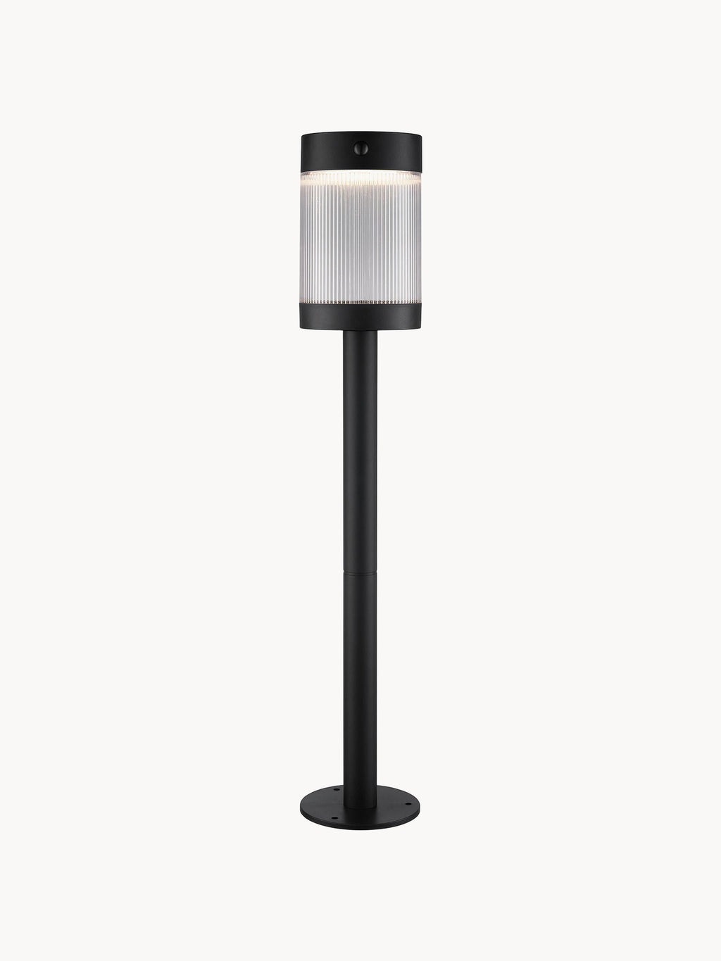 Borne lumineuse solaire LED avec capteur de mouvement Reino - Noir