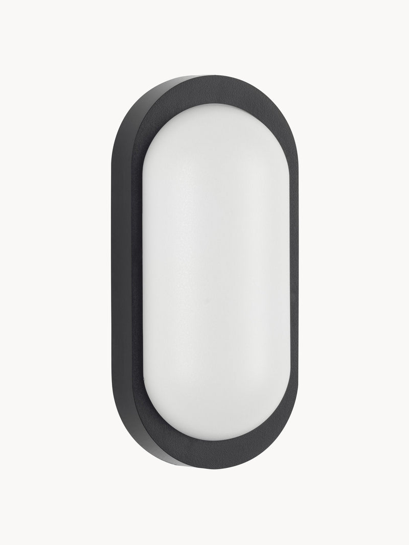 Applique murale d'extérieur LED Shan - Noir, blanc