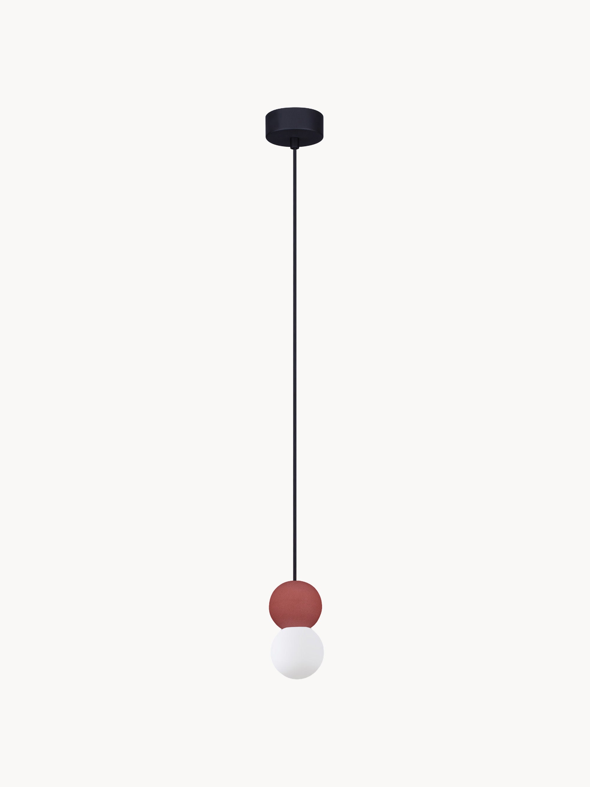 Petite suspension Preben - Blanc, terracotta