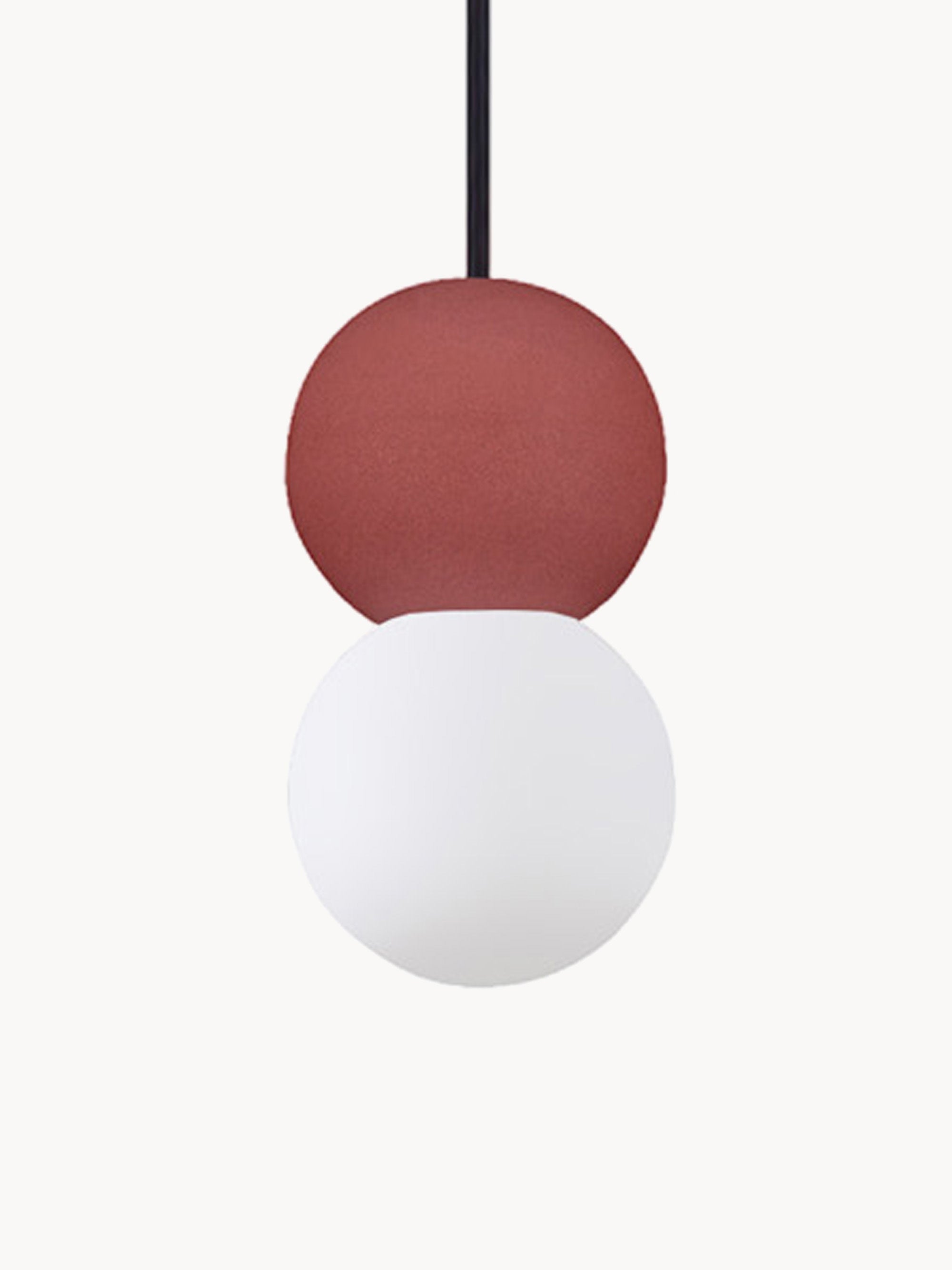Petite suspension Preben - Blanc, terracotta
