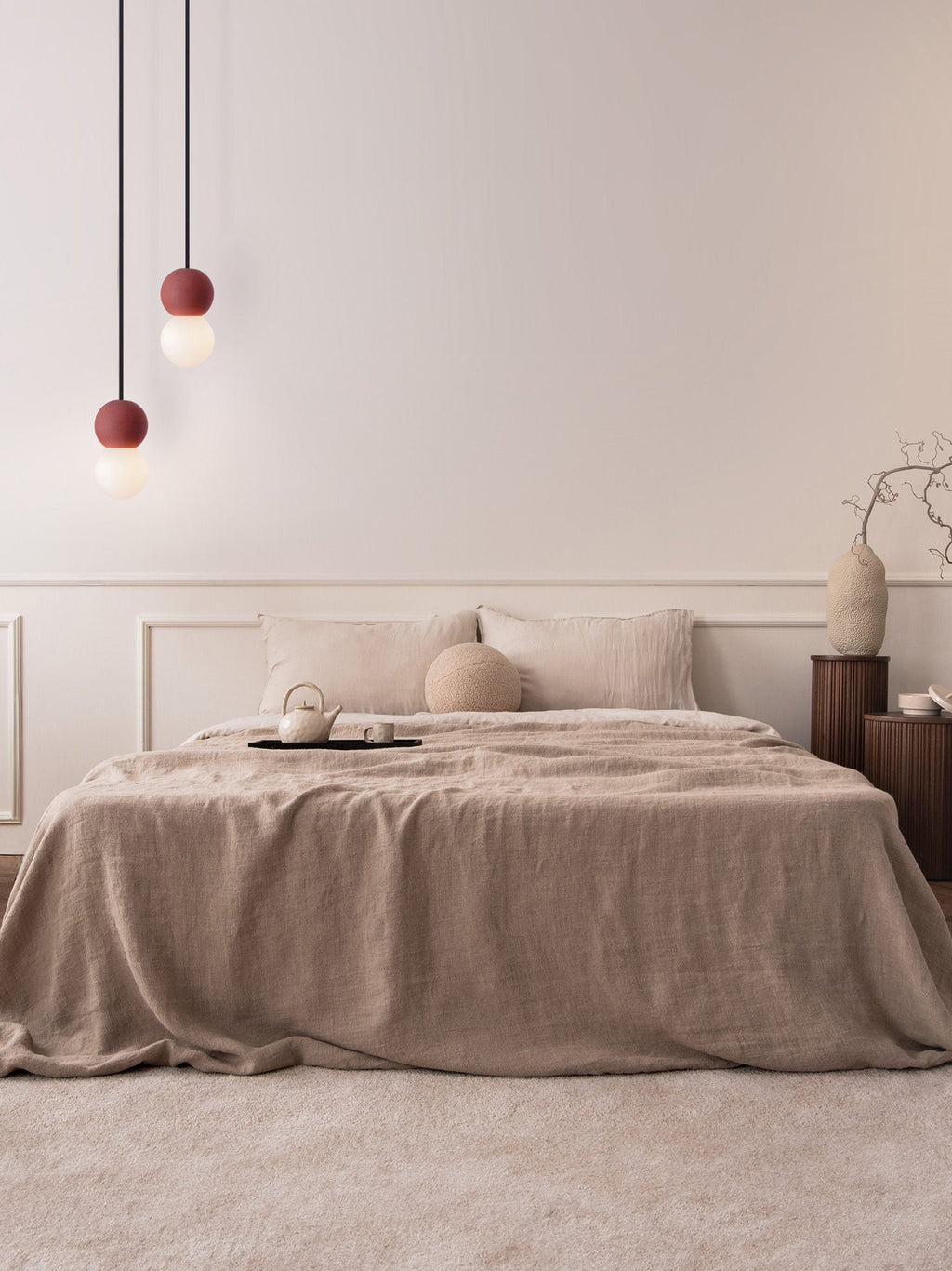 Petite suspension Preben - Blanc, terracotta