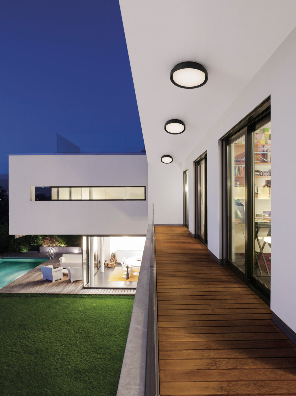 Plafonnier LED d'extérieur Ben - Anthracite, blanc