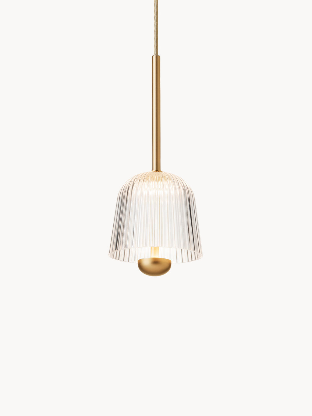 Petite suspension LED à intensité variable Walden - Doré, transparent
