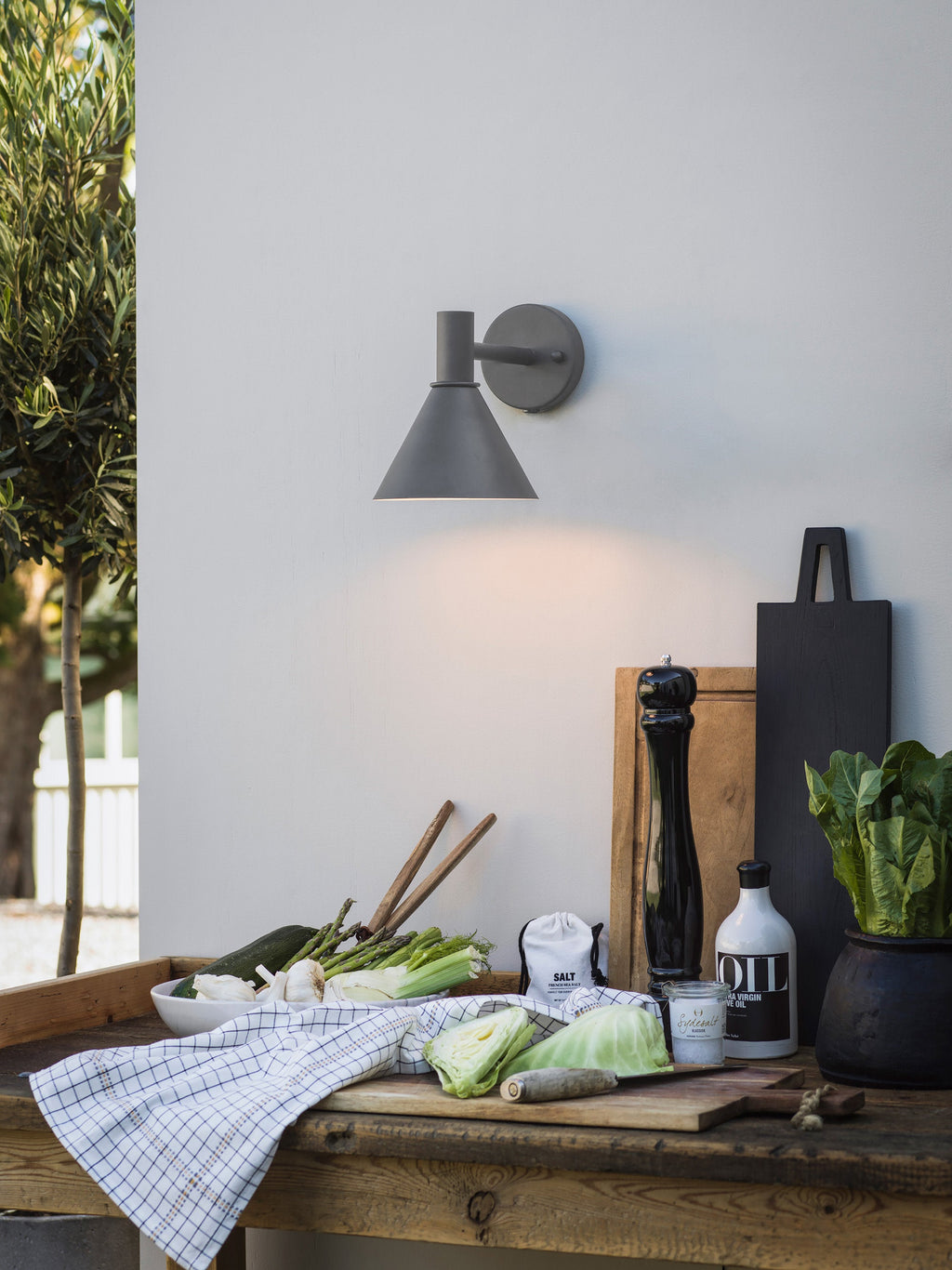 Applique d'extérieur Mini Lars - Gris