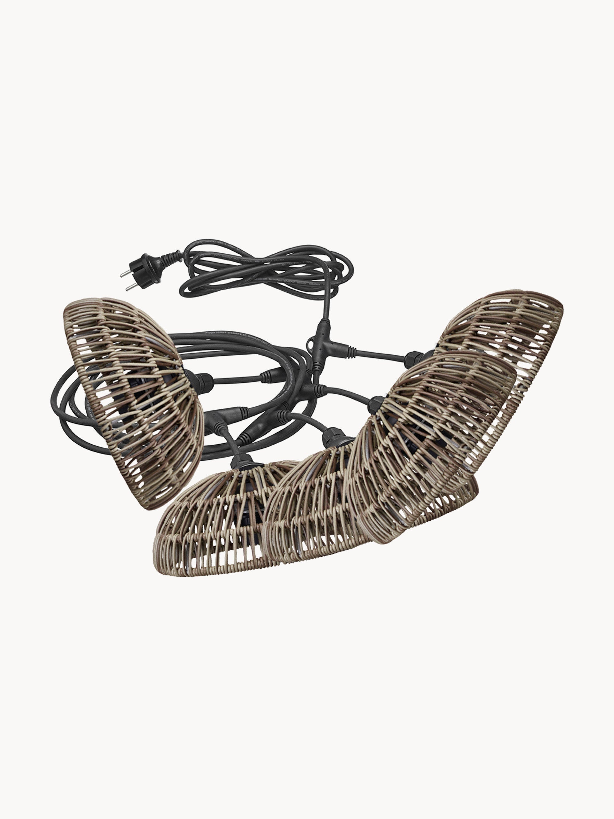 Guirlande lumineuse d'extérieur Wulfric, 650 cm - Taupe