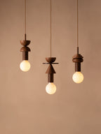 Petite suspension artisanale Burton, intensité ajustable - Bois de noyer