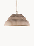 Suspension artisanale en grès Walker - Beige clair