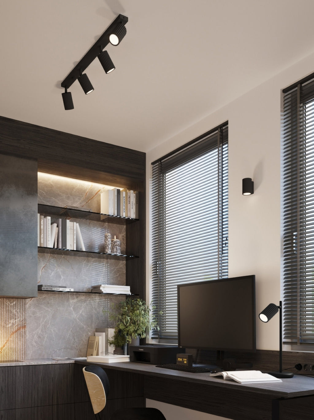 Grand spot plafond Jolef - Noir