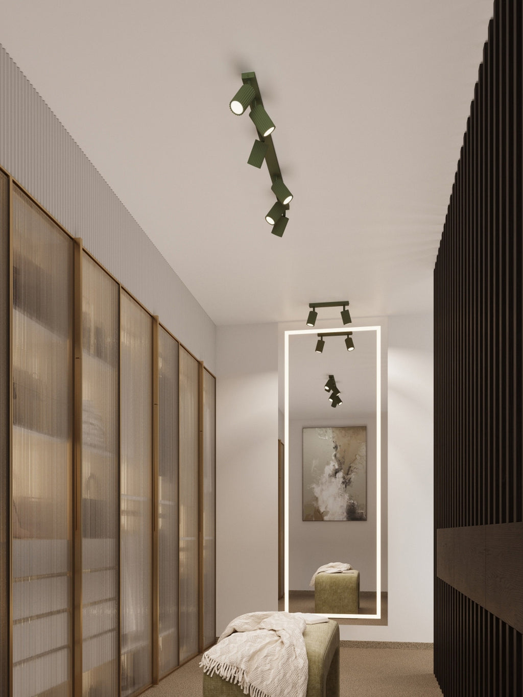 Plafonnier LED Jolef - Vert olive