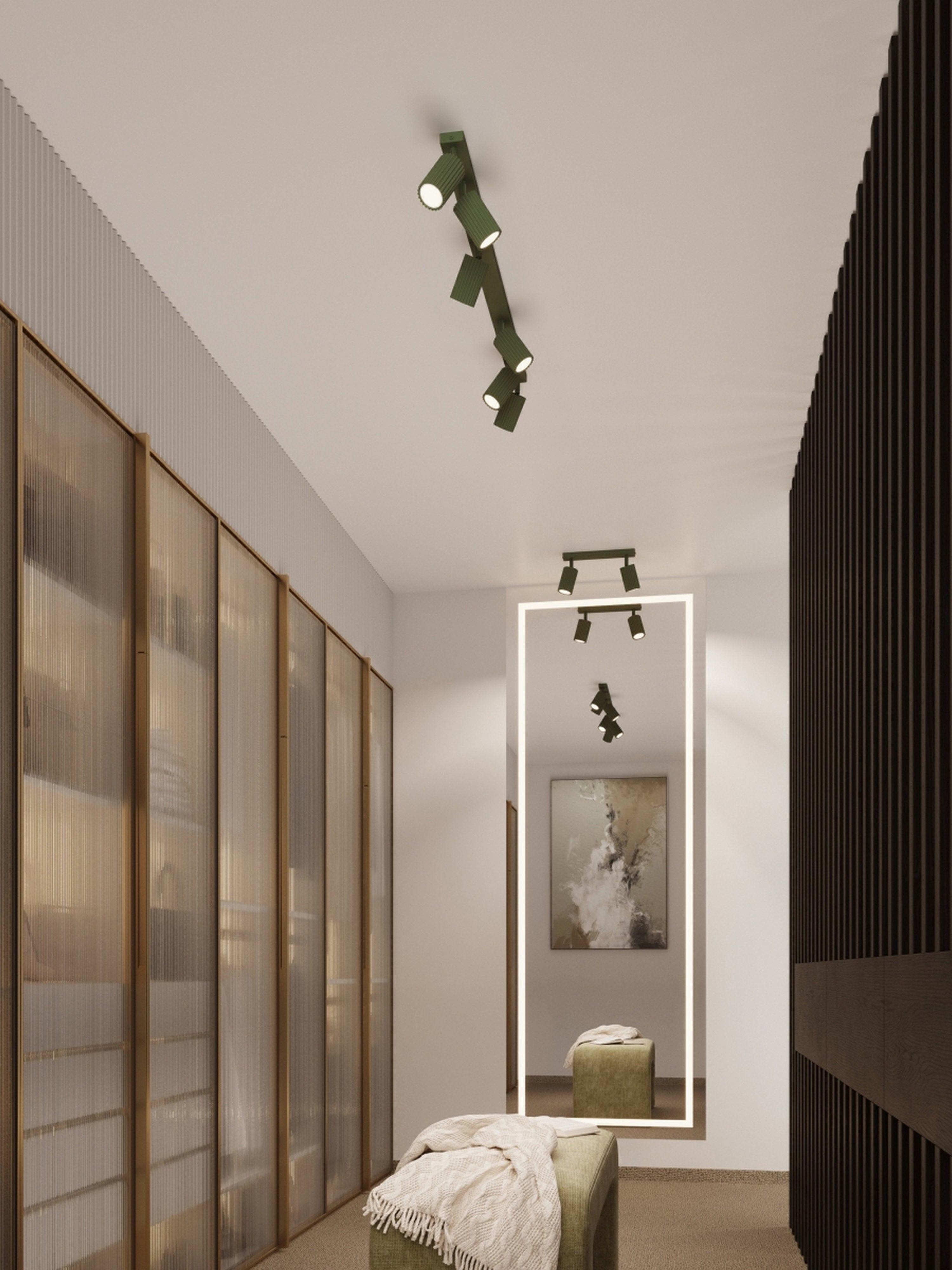Plafonnier LED Jolef - Vert olive