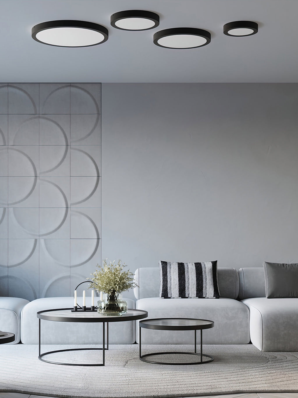 Spot plafond LED Jomar - Noir, blanc